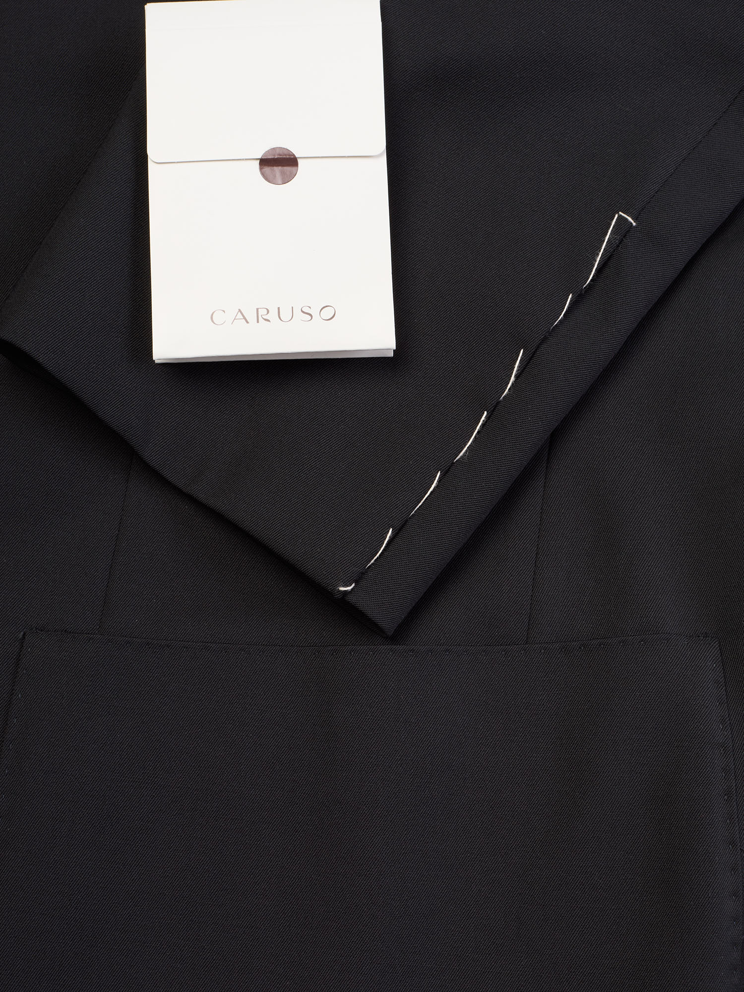 RAFFAELE CARUSO “Aida” Black Houdini Stretch Wool Suit NEW