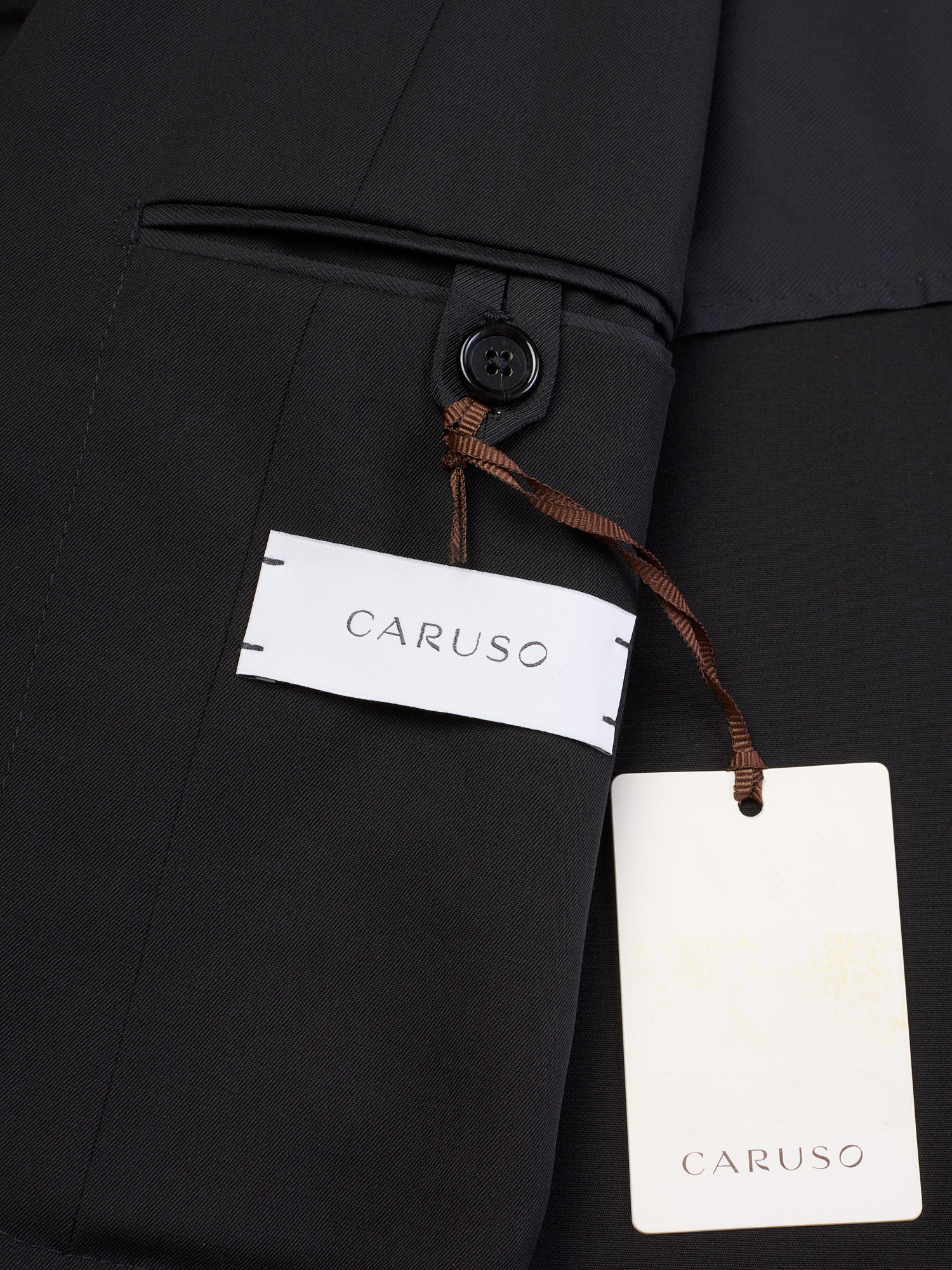 RAFFAELE CARUSO “Aida” Black Houdini Stretch Wool Suit NEW