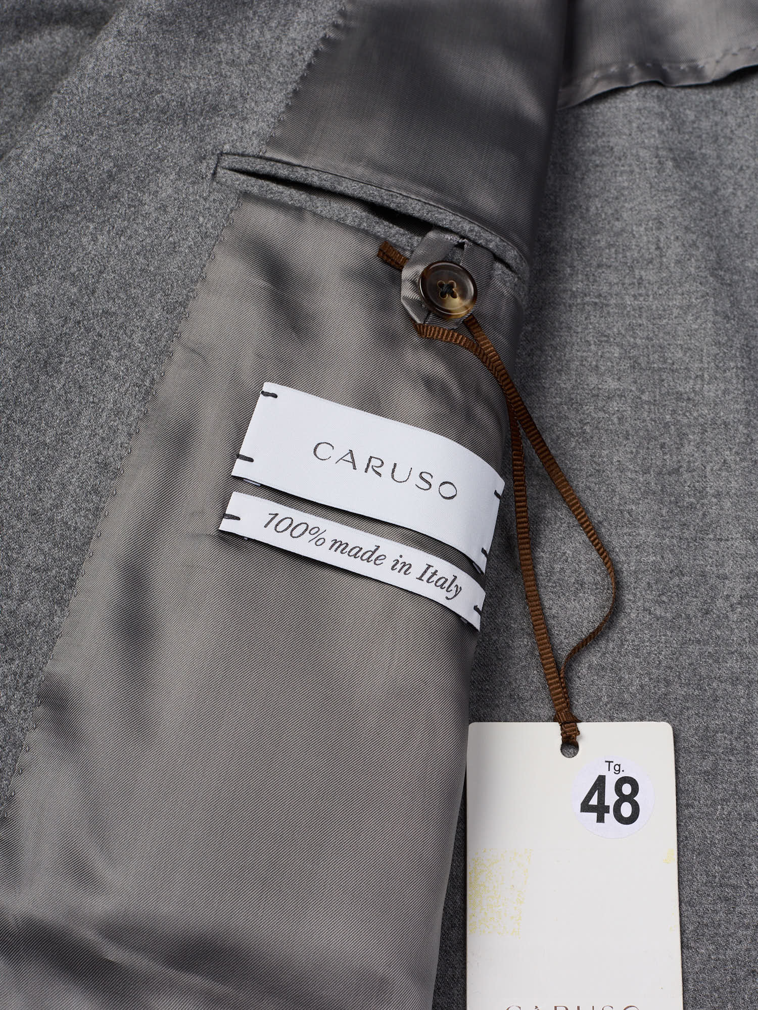 RAFFAELE CARUSO "Aida" Gray Nuage Wool-Silk Suit NEW