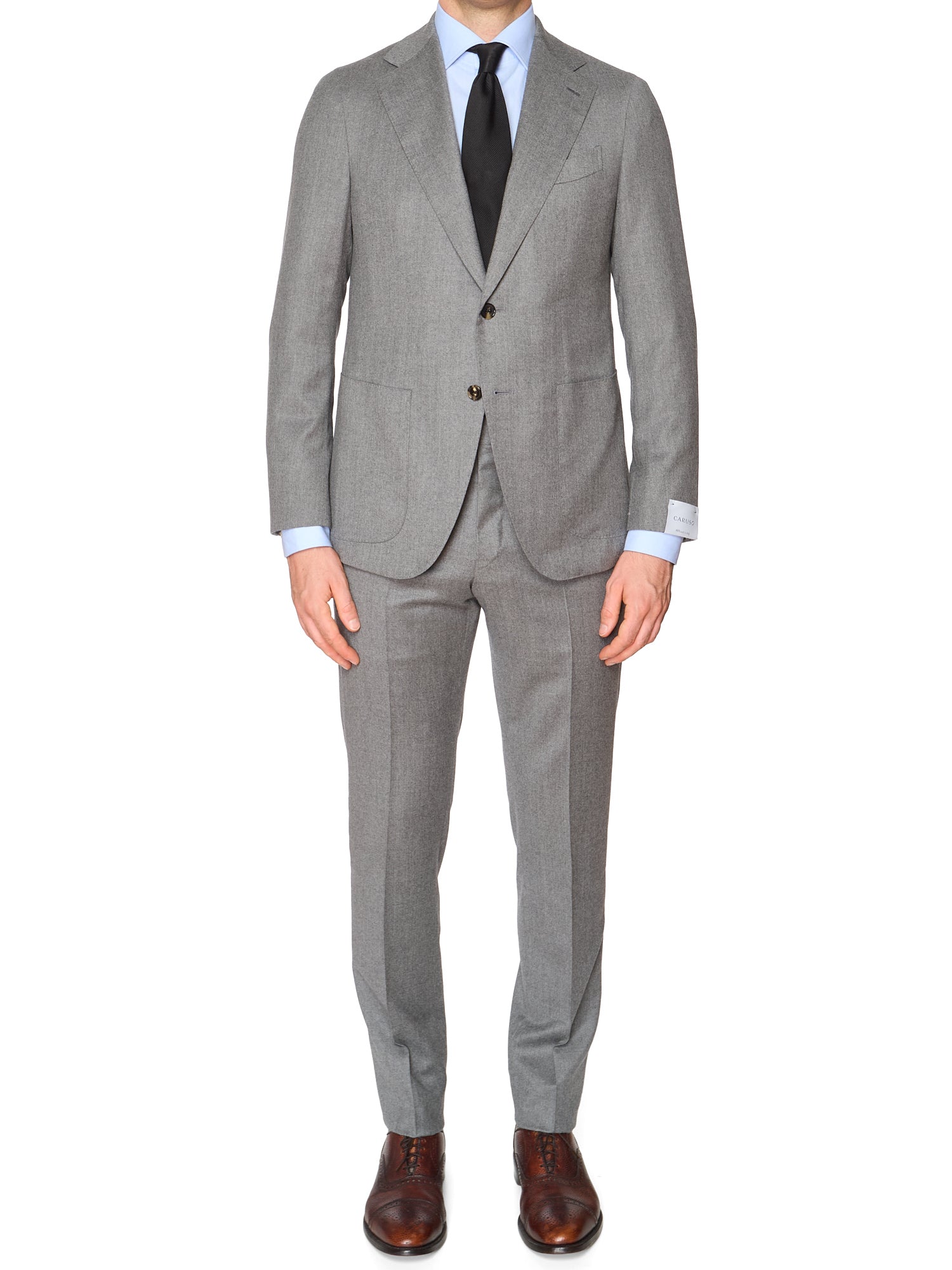 RAFFAELE CARUSO "Aida" Gray Nuage Wool-Silk Suit NEW