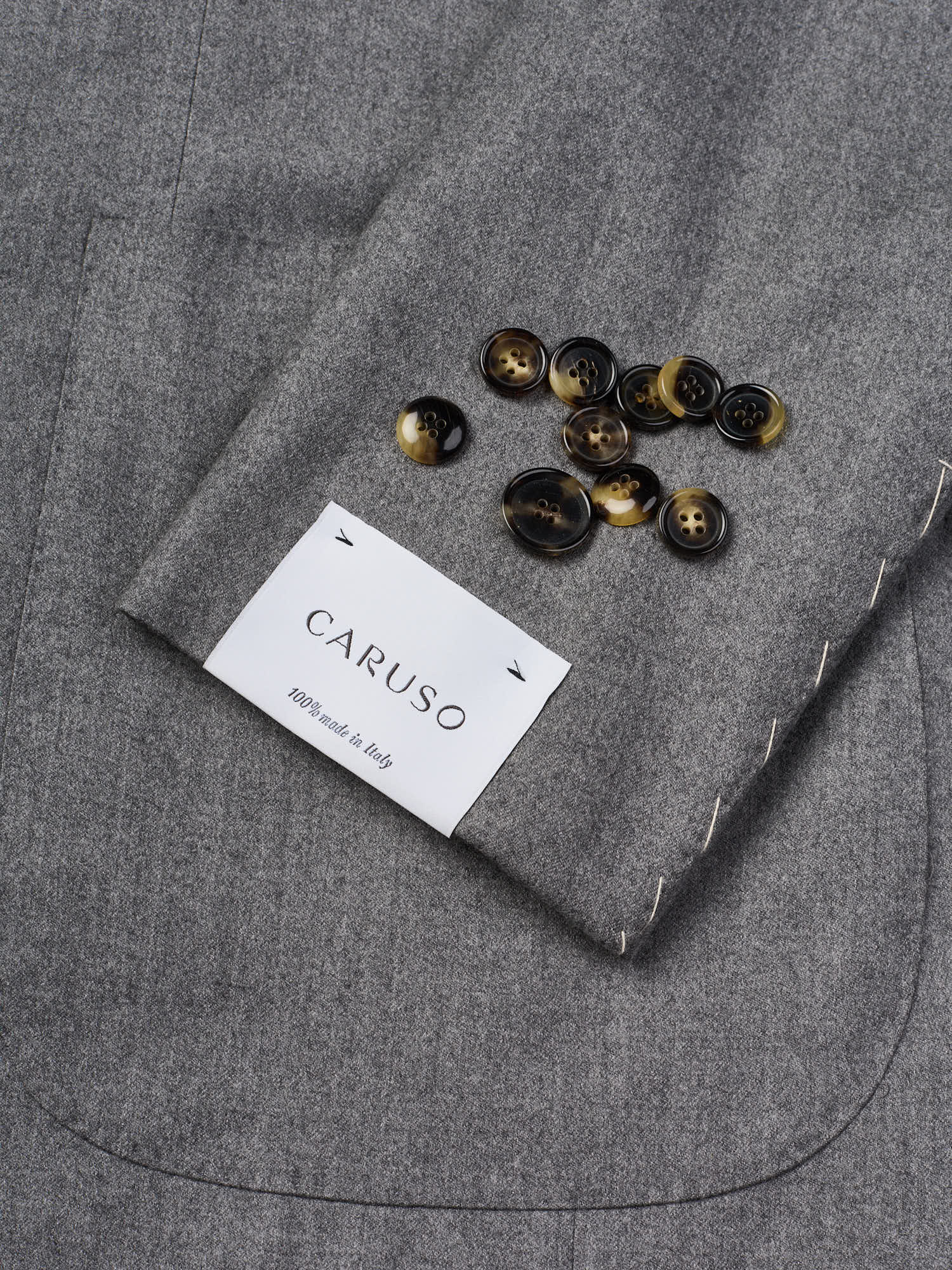 RAFFAELE CARUSO "Aida" Gray Nuage Wool-Silk Suit NEW