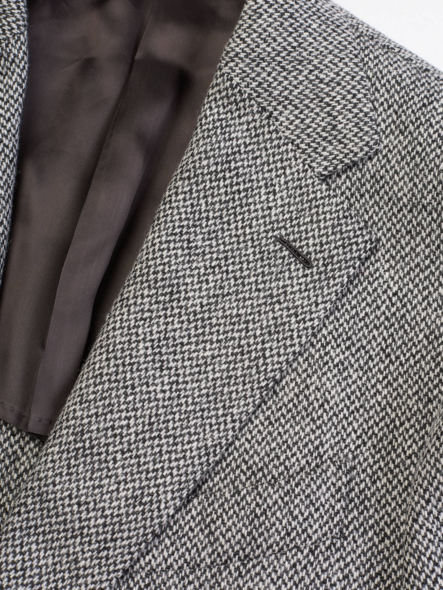 RAFFAELE CARUSO "Aida" Gray Dogtooth Wool Blazer Jacket NEW