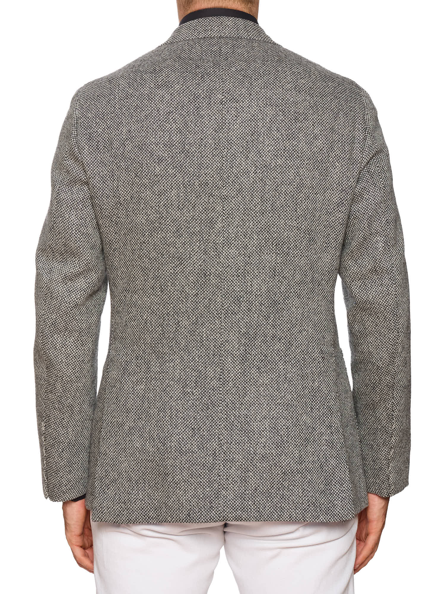 RAFFAELE CARUSO "Aida" Gray Dogtooth Wool Blazer Jacket NEW