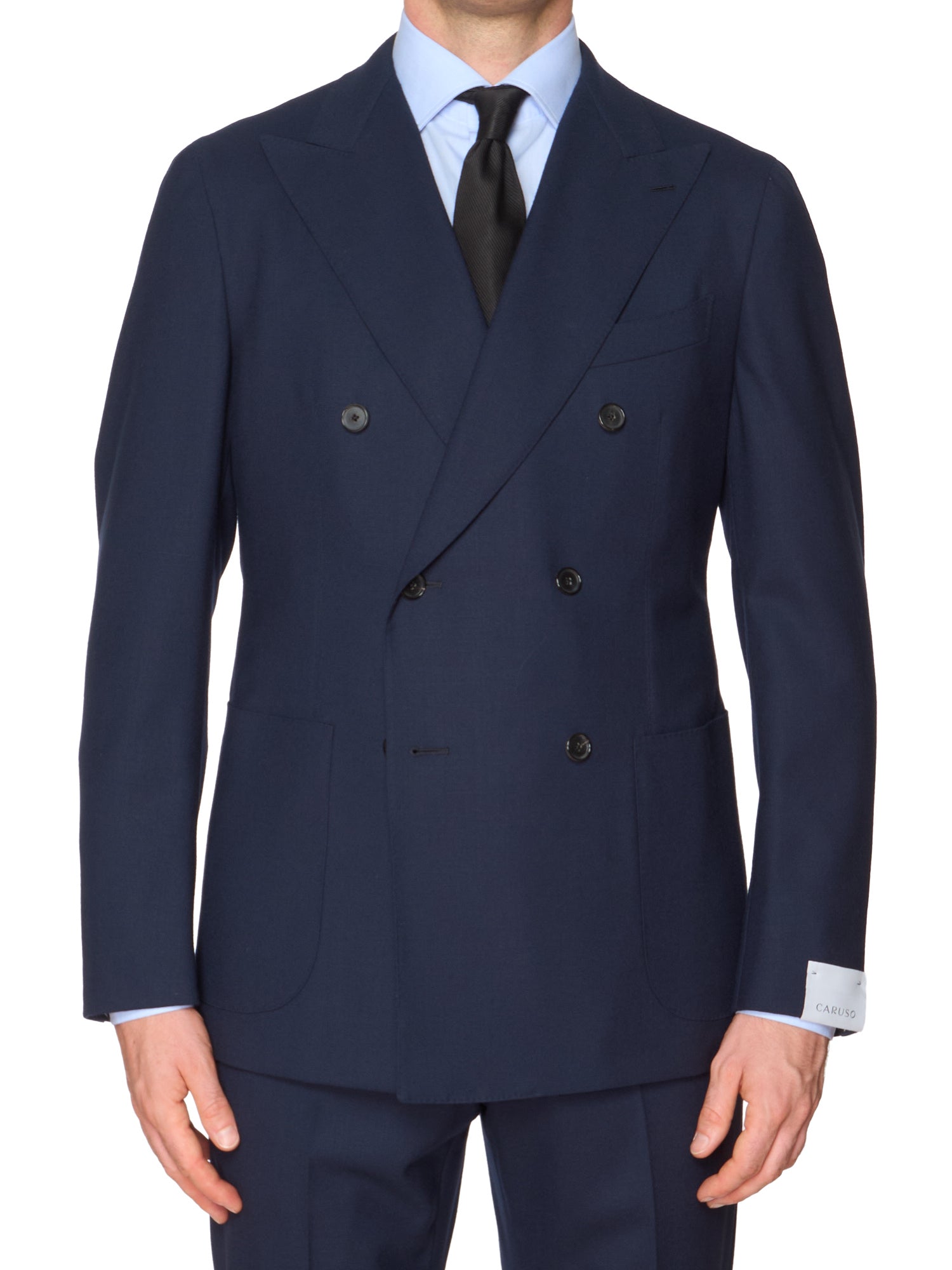 RAFFAELE CARUSO "Aida" Navy Houdini Stretch Wool DB Suit NEW