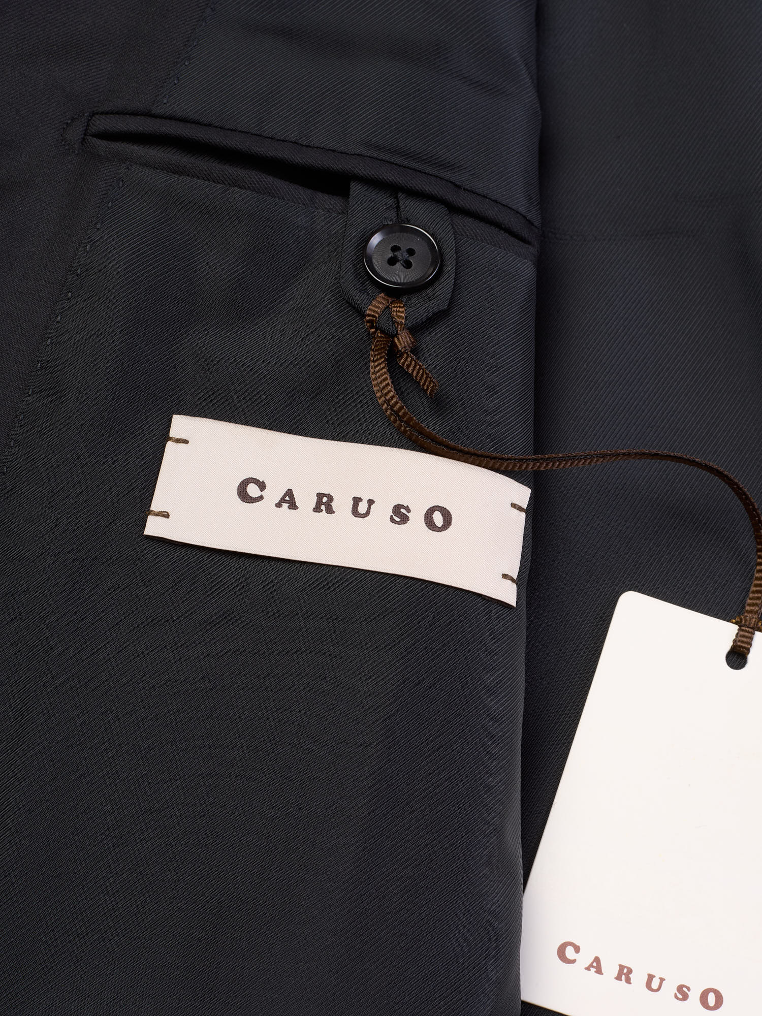 RAFFAELE CARUSO “Manon” Black Loro Piana Super 150’s Tasmanian Suit