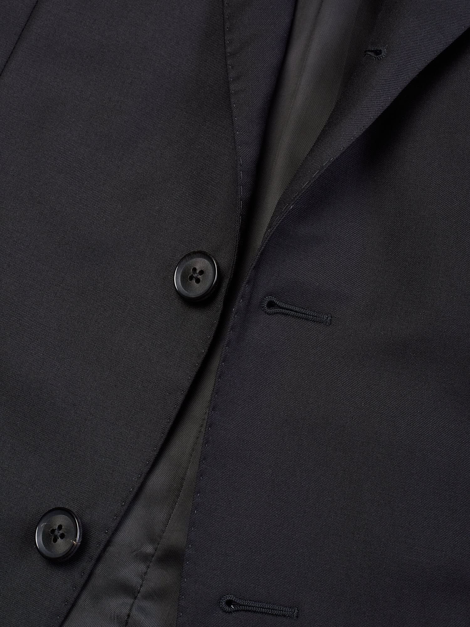 RAFFAELE CARUSO "Norma" Black Loro Piana 150's Tasmaninan Wool Suit