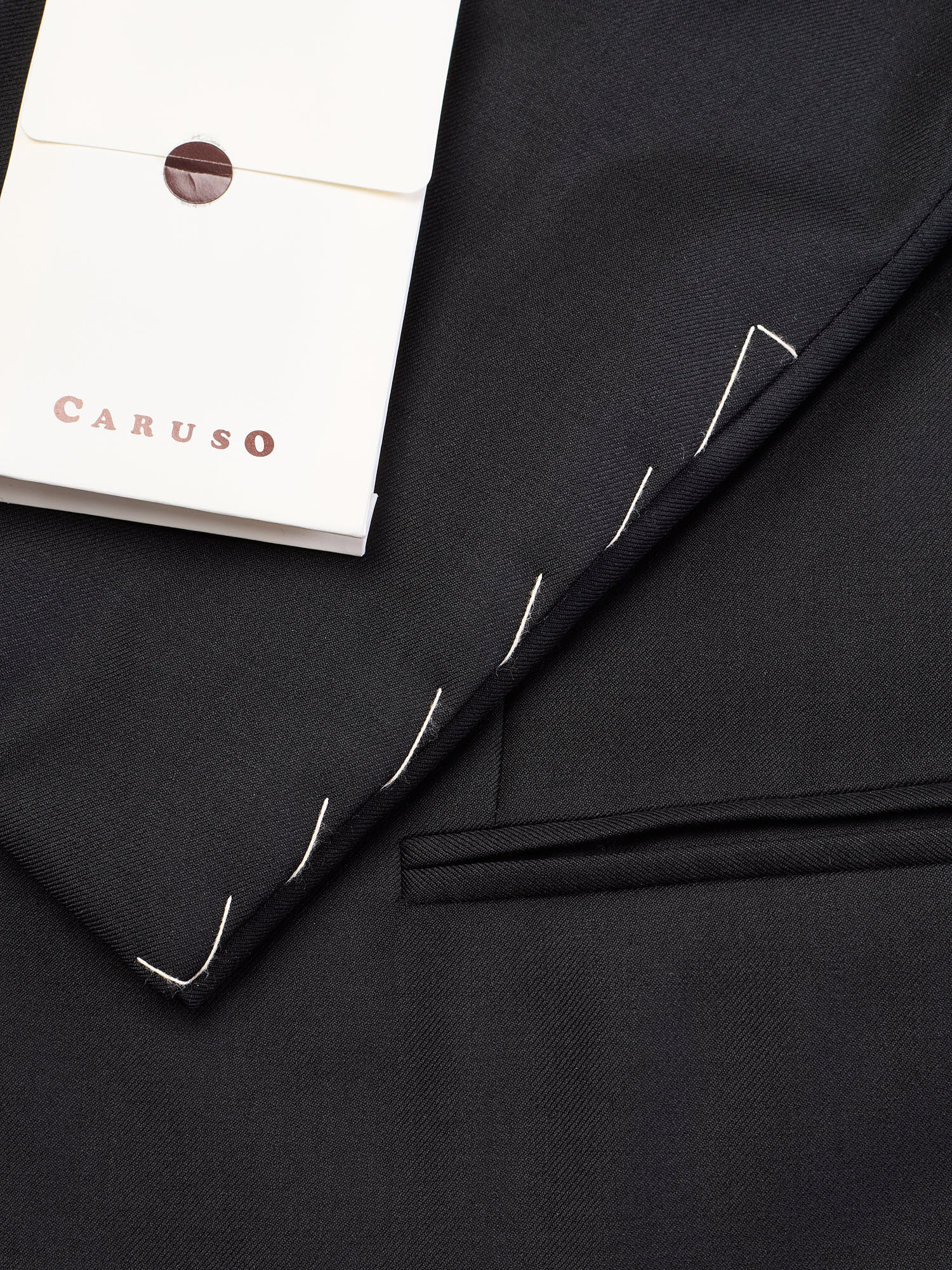 RAFFAELE CARUSO "Norma" Black Loro Piana 150's Tasmaninan Wool Suit