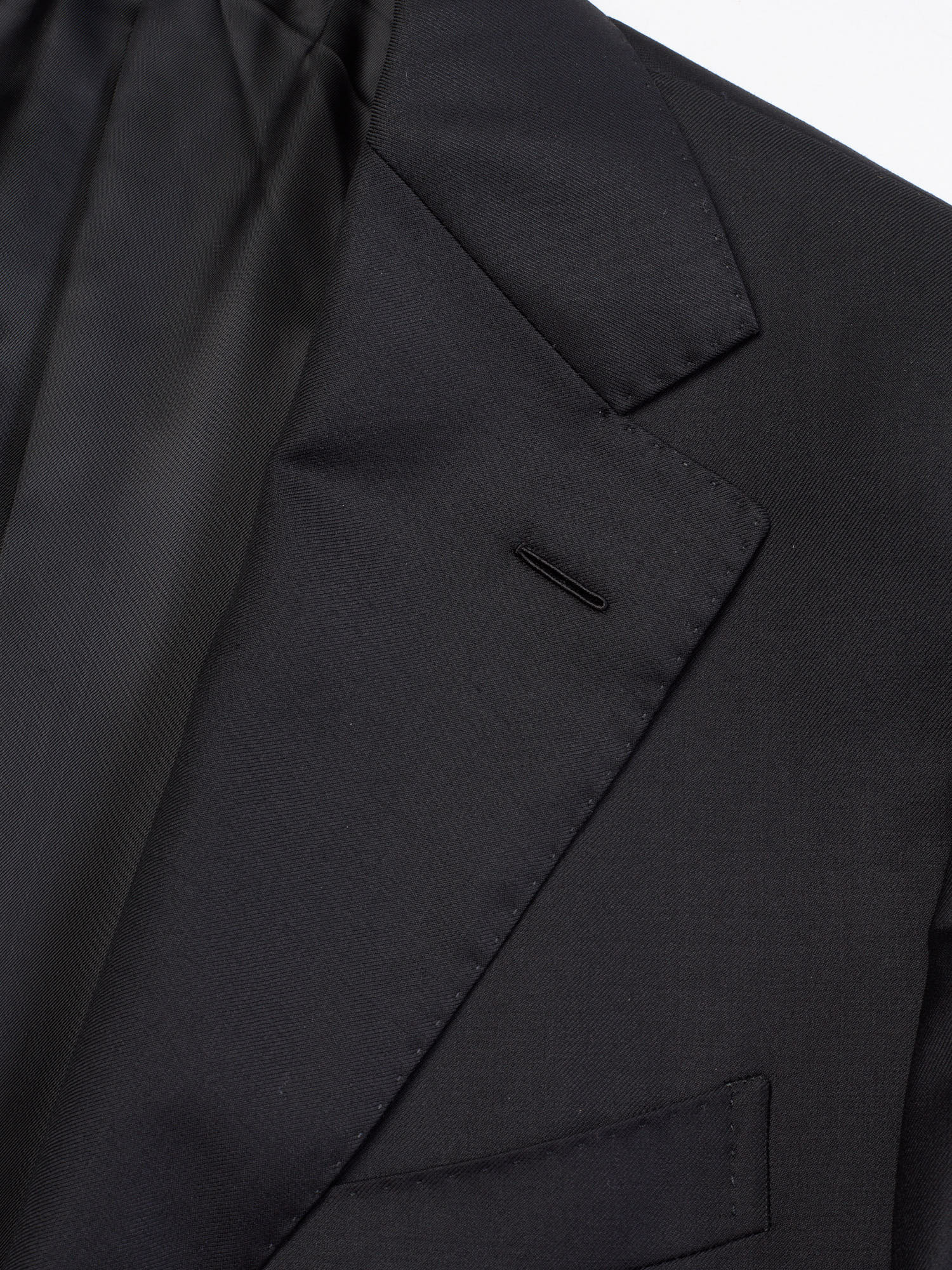 RAFFAELE CARUSO "Norma" Black Loro Piana 150's Tasmaninan Wool Suit