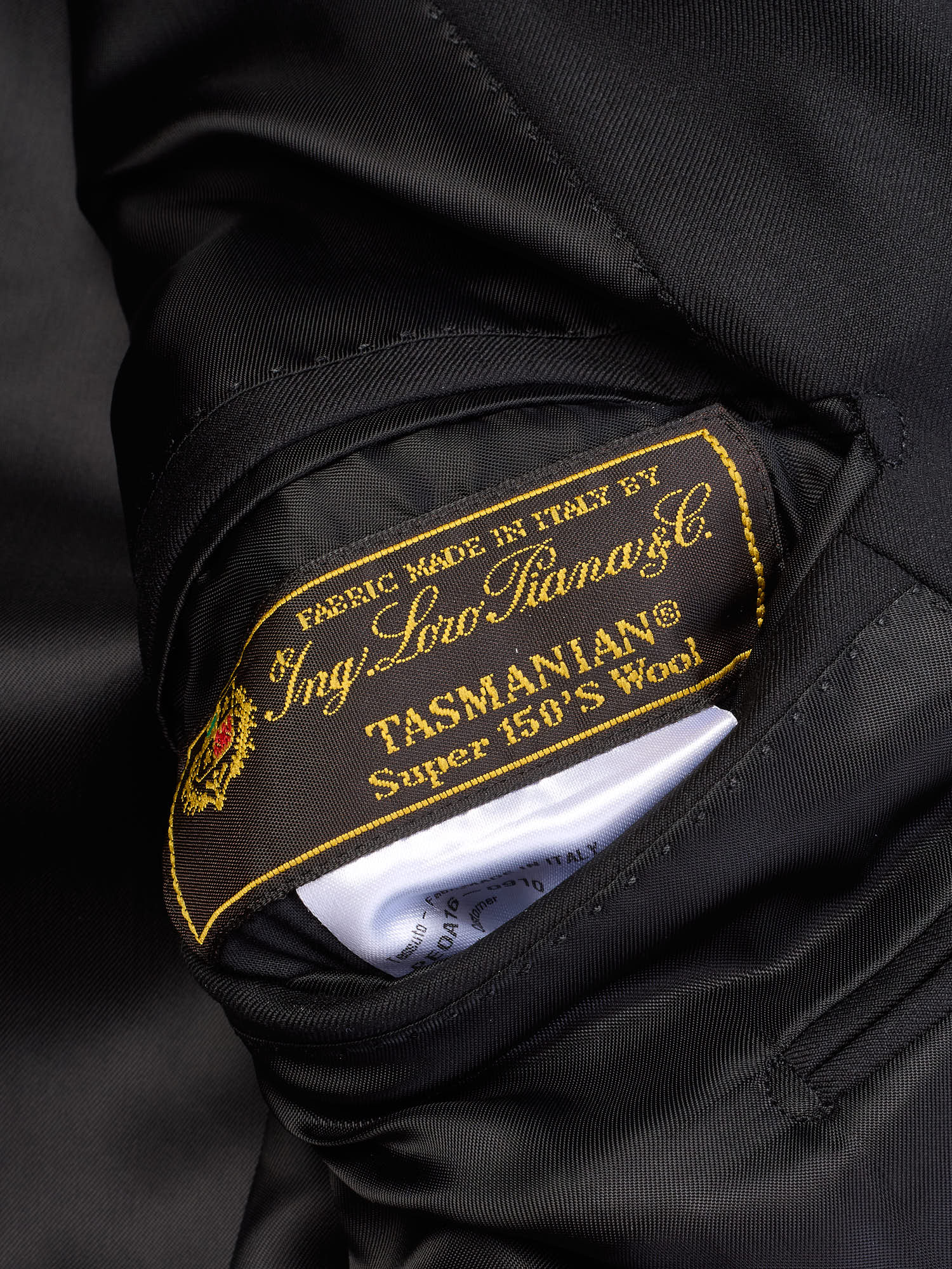 RAFFAELE CARUSO "Norma" Black Loro Piana 150's Tasmaninan Wool Suit