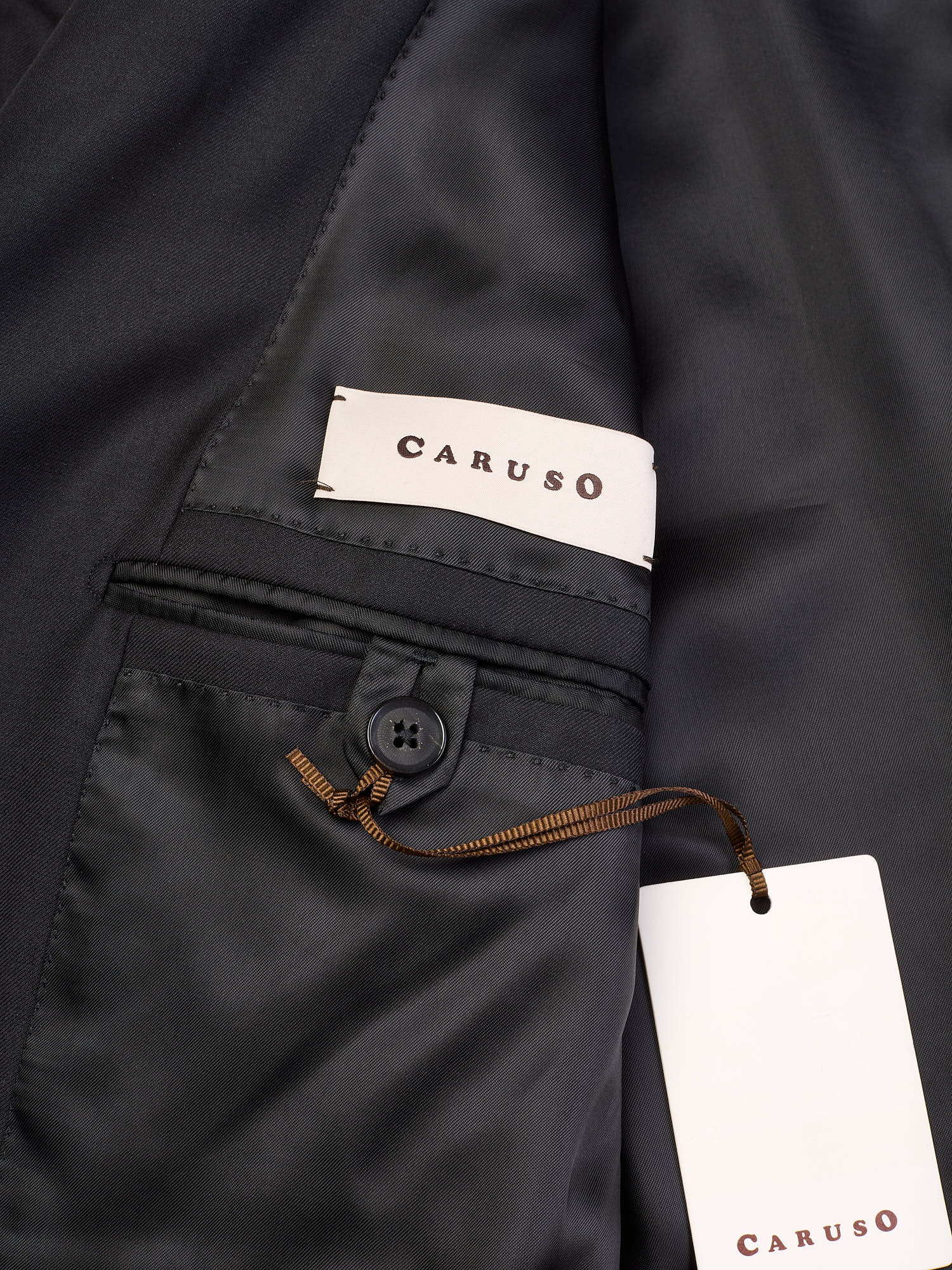 RAFFAELE CARUSO "Norma" Black Loro Piana 150's Tasmaninan Wool Suit