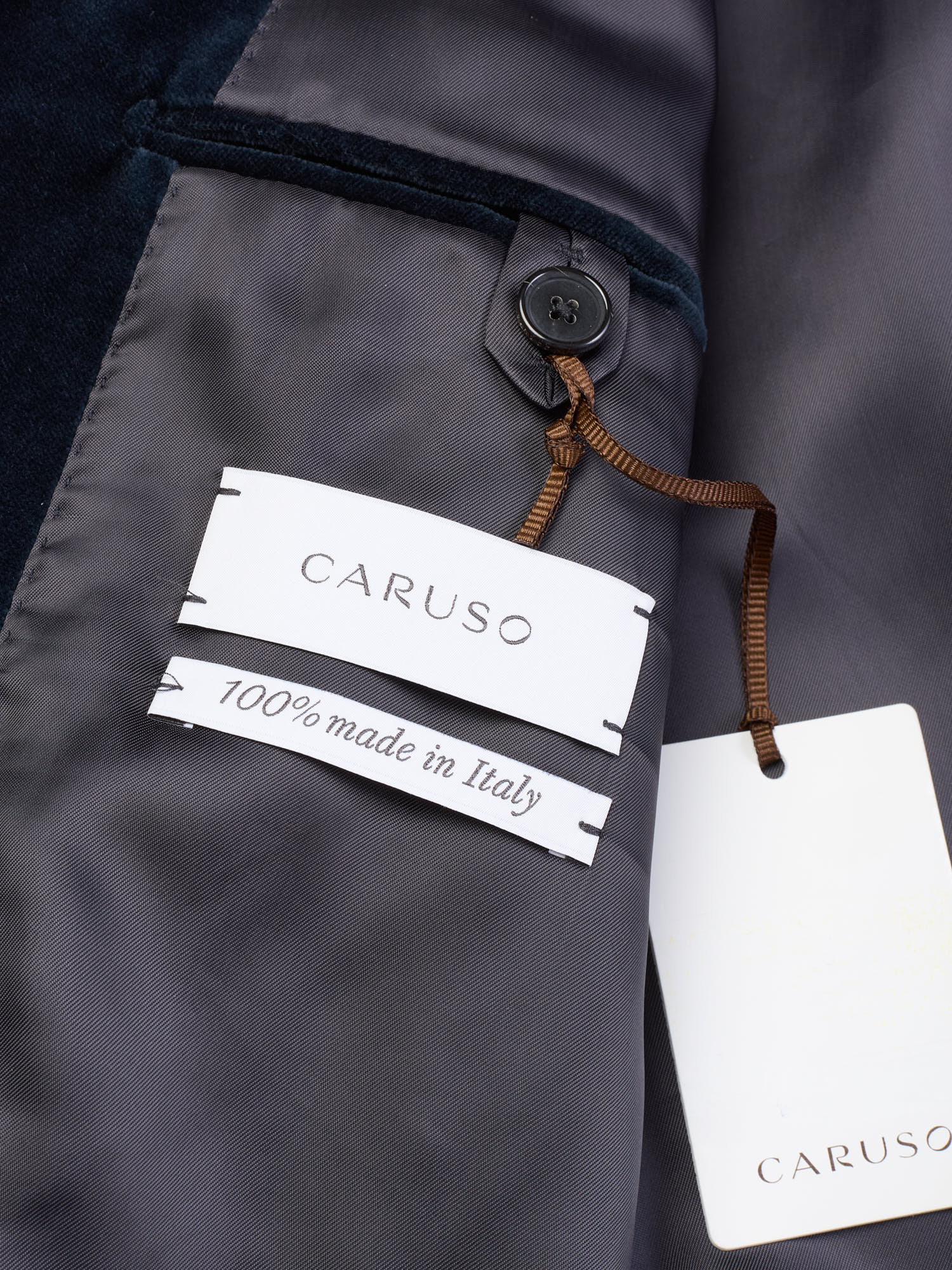 RAFFAELE CARUSO "Norma" Blue Velvet Dinner Tux Jacket