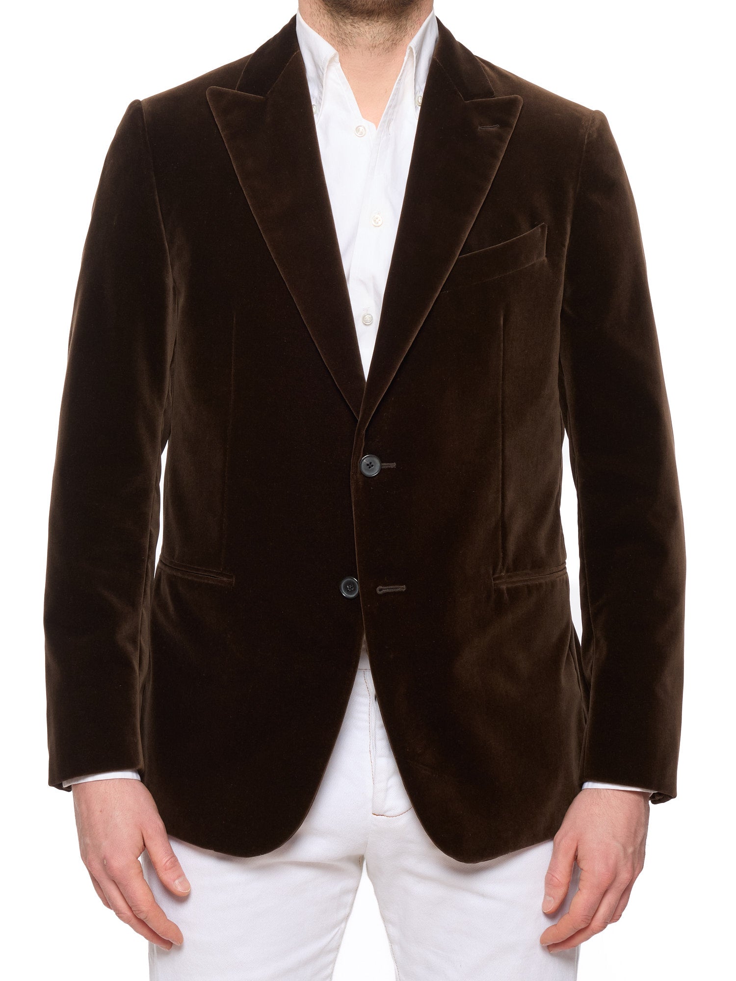 RAFFAELE CARUSO "Norma" Brown Velvet Dinner Tux Jacket