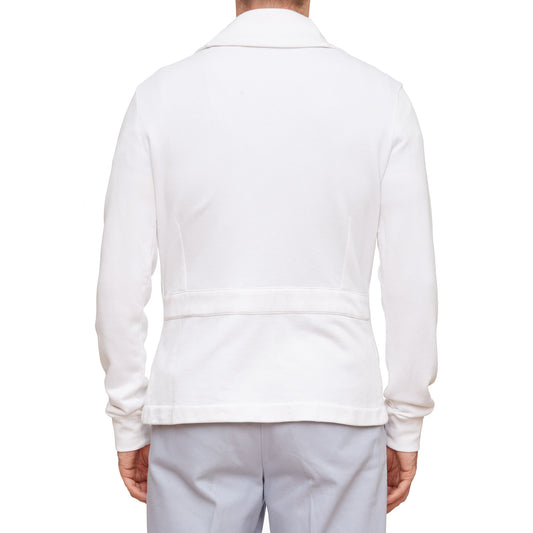 RALPH LAUREN Black Label White Cotton Shawl Collar Cardigan Sweater Size M
