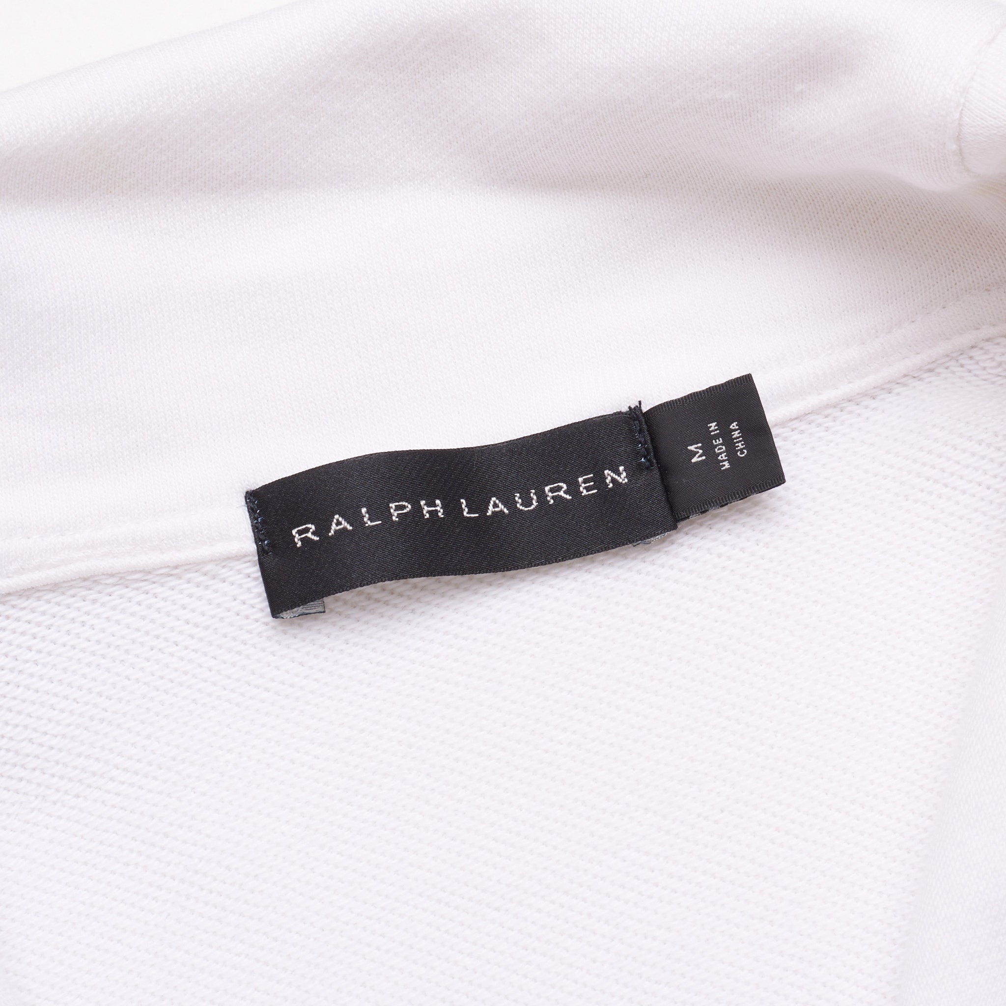 RALPH LAUREN Black Label White Cotton Shawl Collar Cardigan Sweater Size M RALPH LAUREN