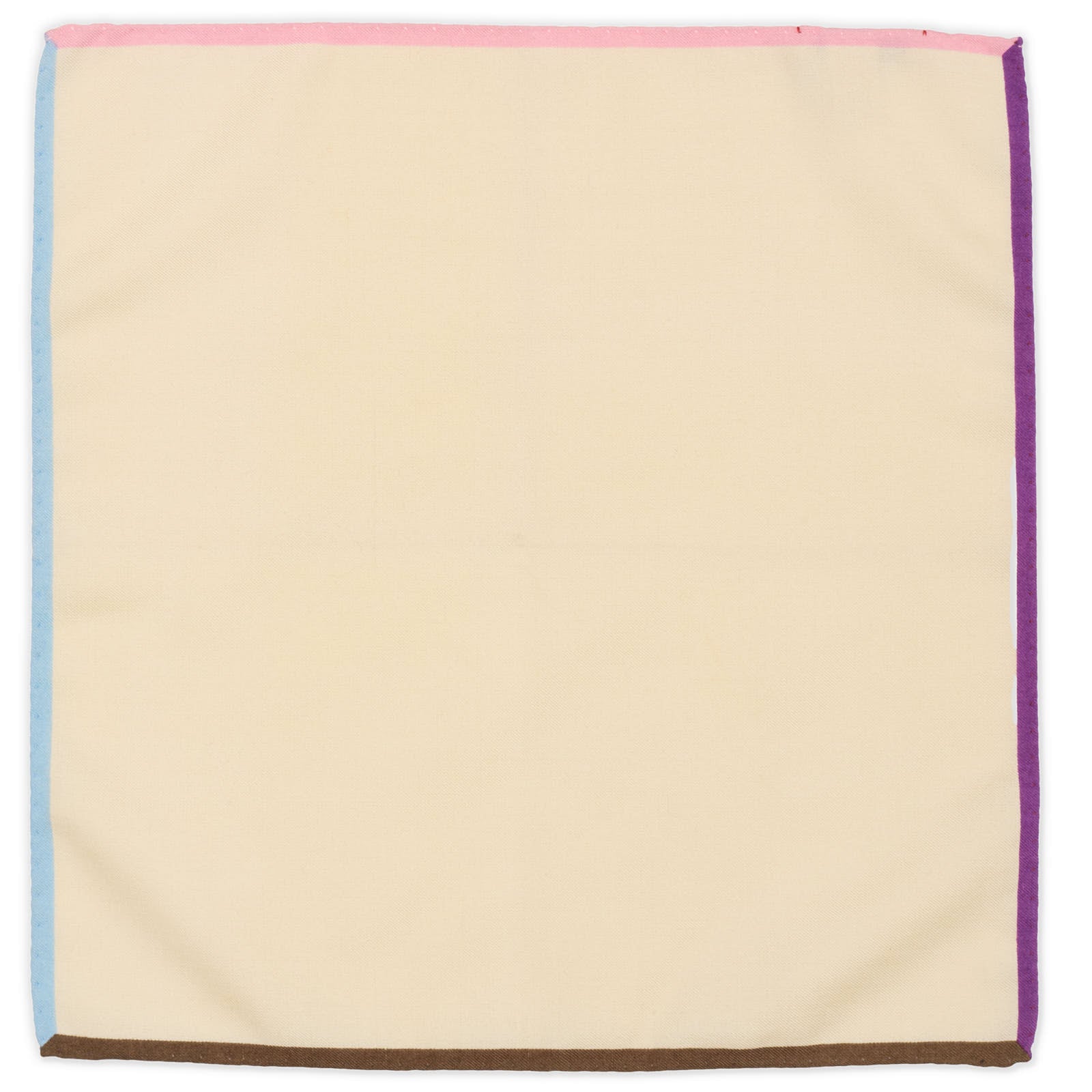 RODA Handmade Light Beige Solid Cashmere-Silk Pocket Square NEW 31cm x 31cm