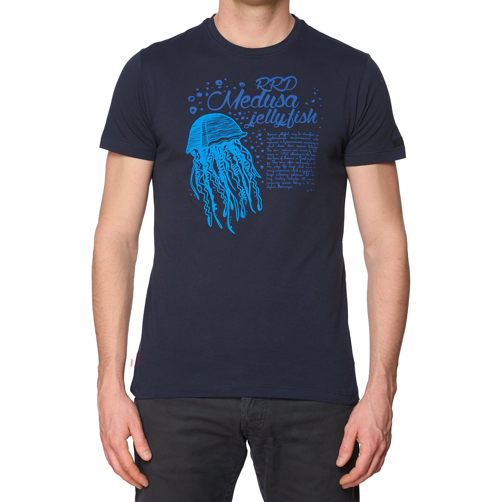 RRD Milano Blue Medusa Jellyfish Cotton Short Sleeve T-Shirt EU 48 NEW