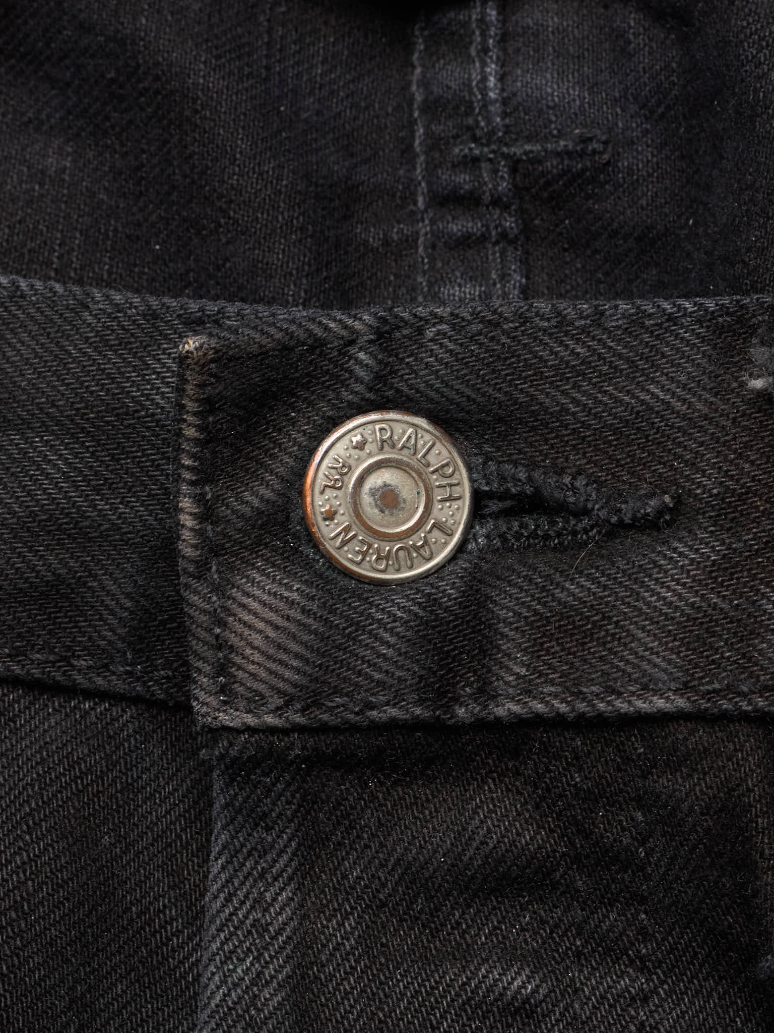 RRL RALPH LAUREN Double RL Black Slim Straight Fit Jeans USA 34x32