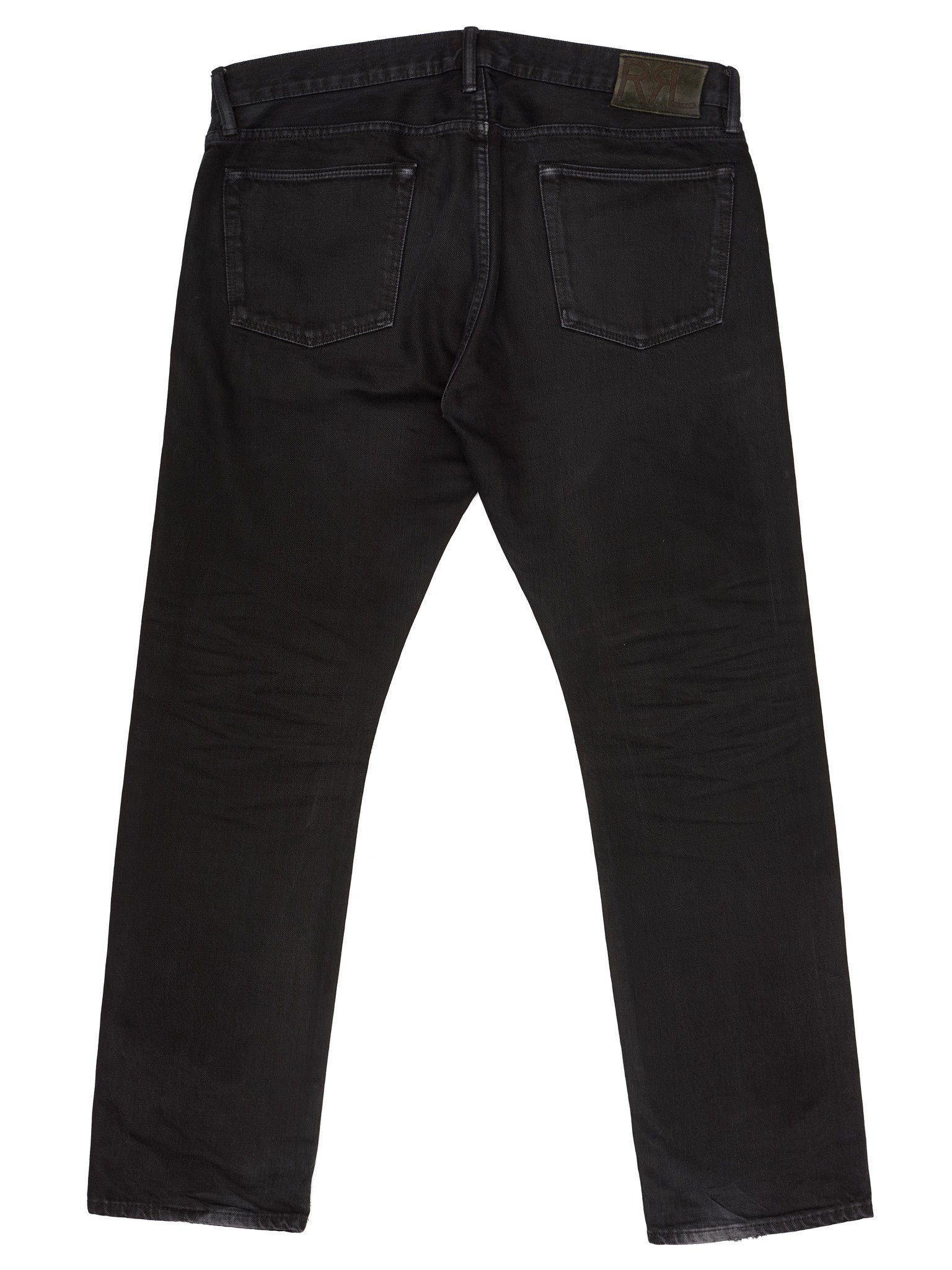 RRL RALPH LAUREN Double RL Black Slim Straight Fit Jeans USA 34x32