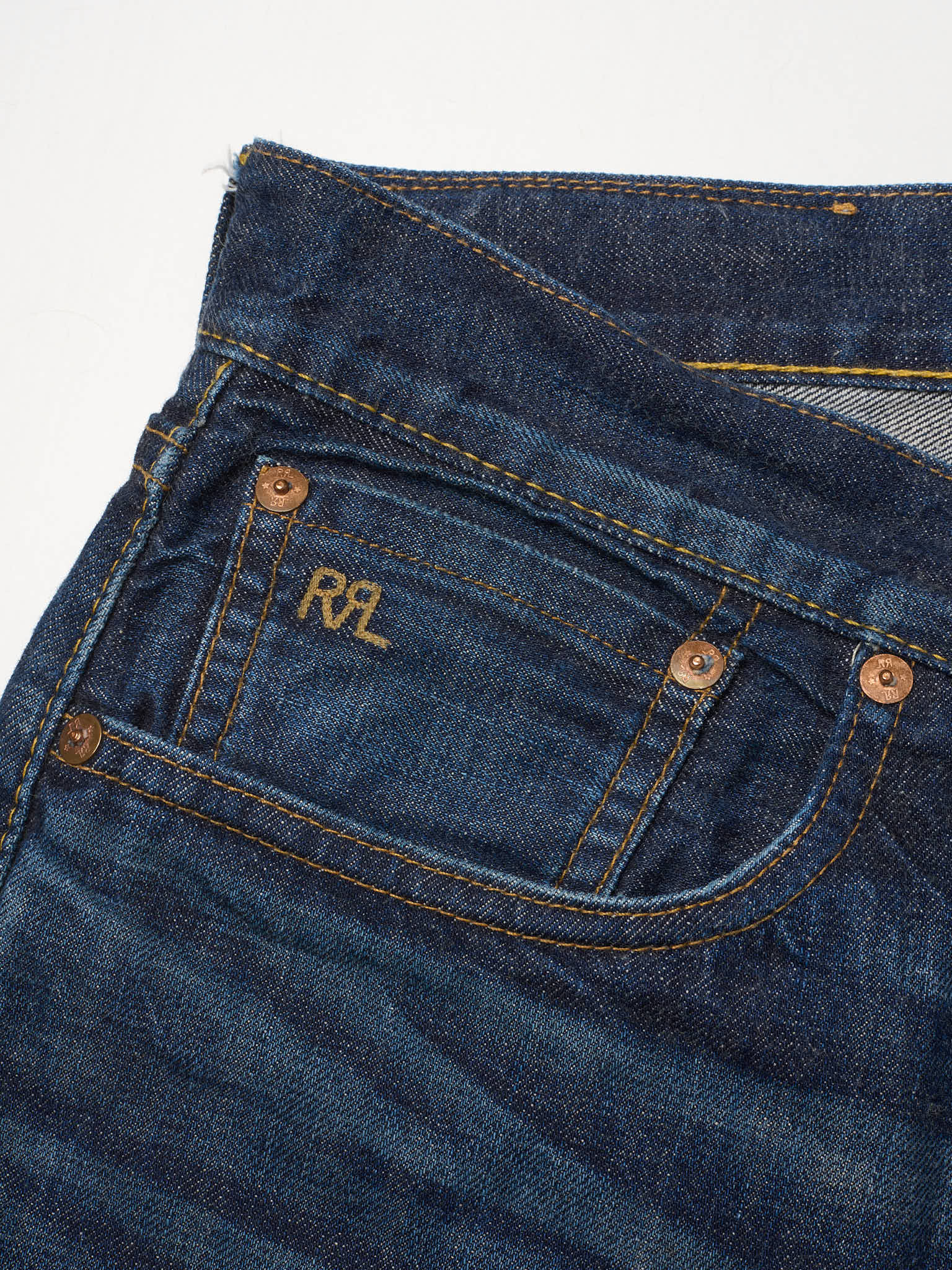 RRL RALPH LAUREN Double RL Blue Slim Fit  Selvedge Jeans USA