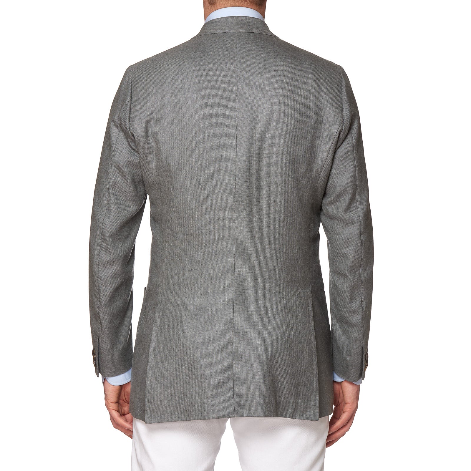 RUBINACCI LH Handmade Bespoke Gray Wool-Silk-Cashmere DB Jacket EU 50 NEW US 40 RUBINACCI