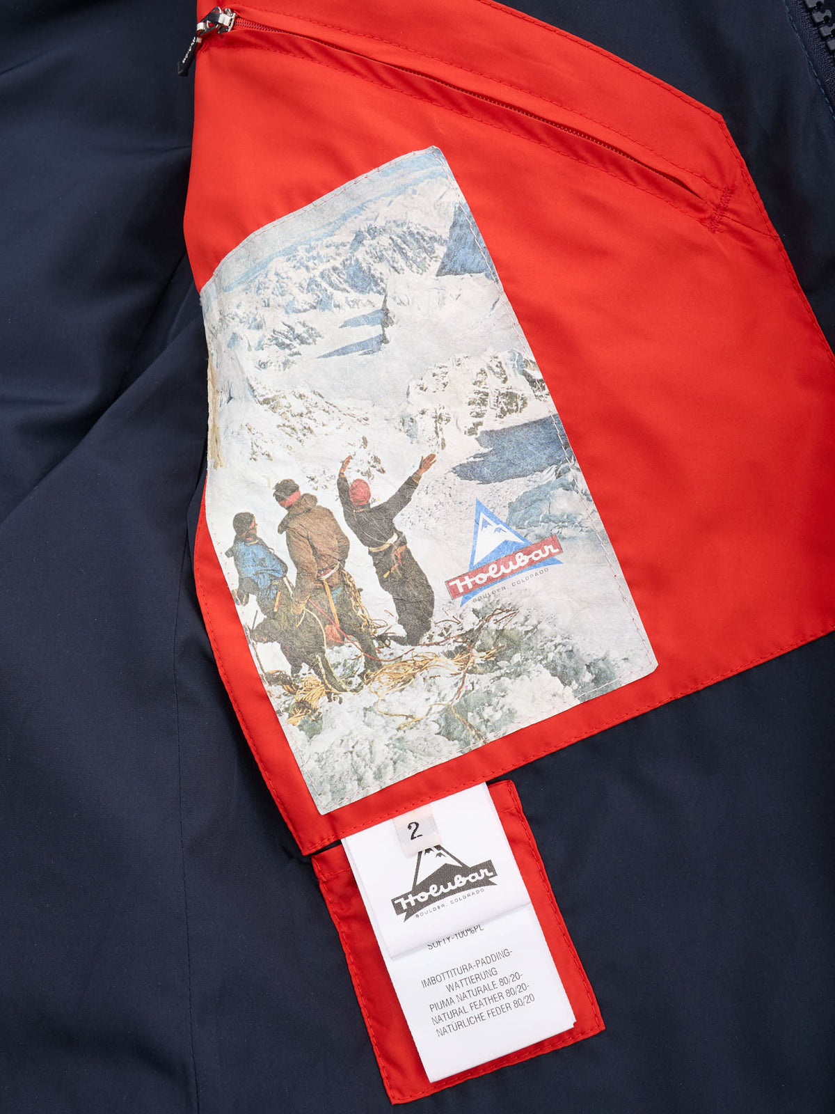 Rare HOLUBAR "Explorer" Navy Blue Cotton Down Parka Cabourn Everest