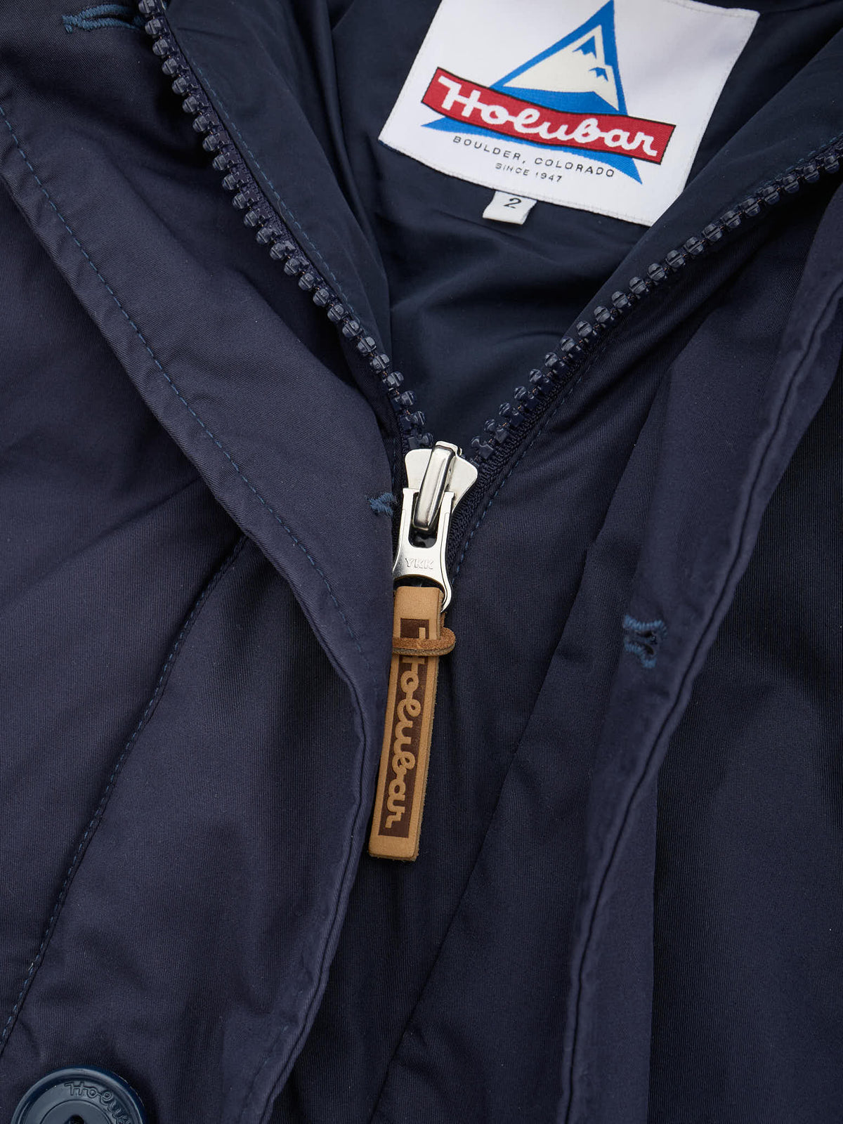 Rare HOLUBAR "Explorer" Navy Blue Cotton Down Parka Cabourn Everest