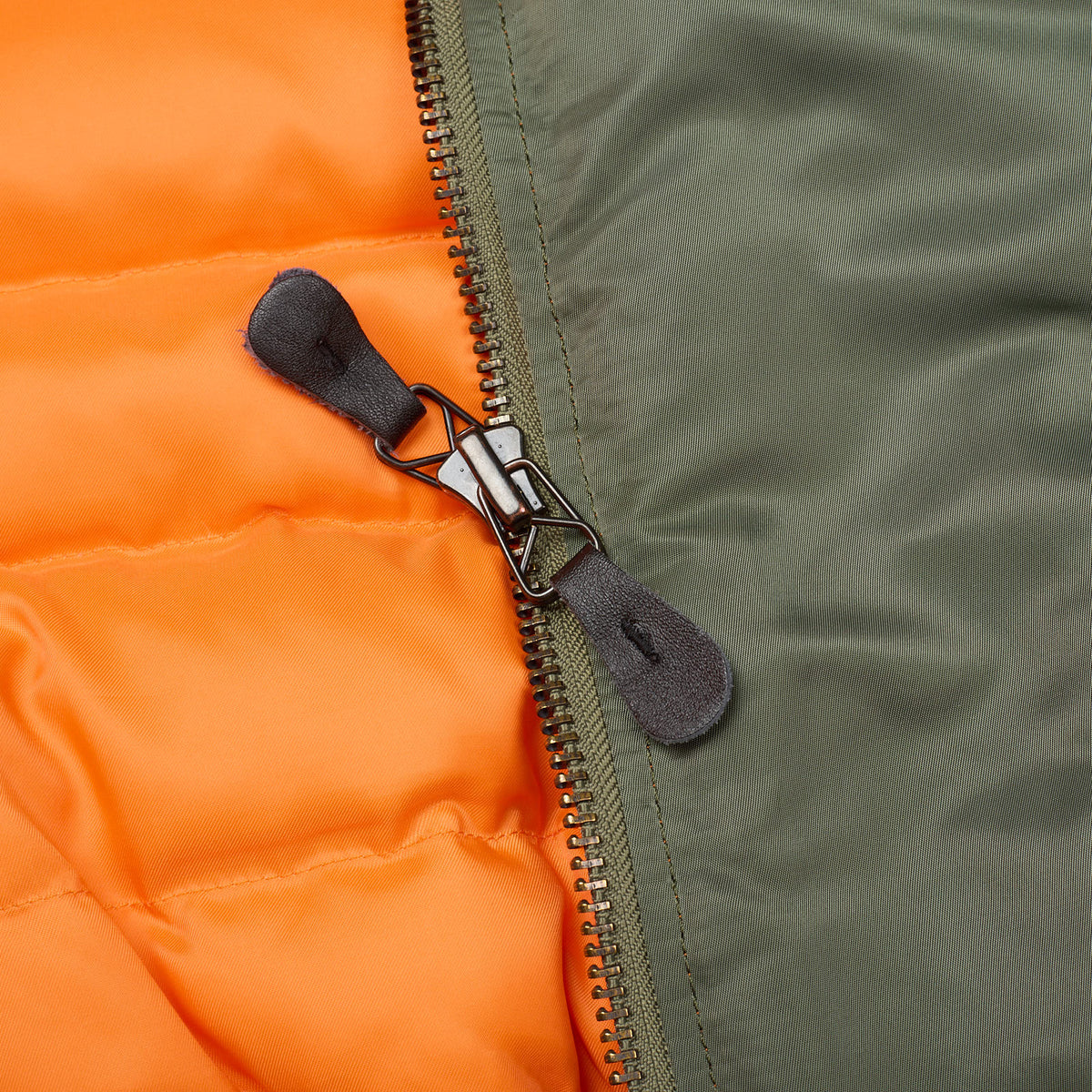 Rare LOW HURTZ Green-Orange Reversible Down Filled Bomber Jacket NEW Size L