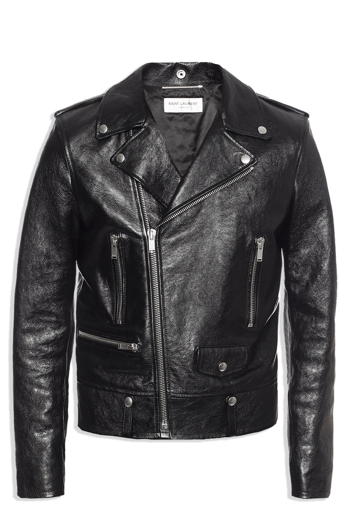 SAINT LAURENT Paris Black Leather L01 Motorcycle Jacket