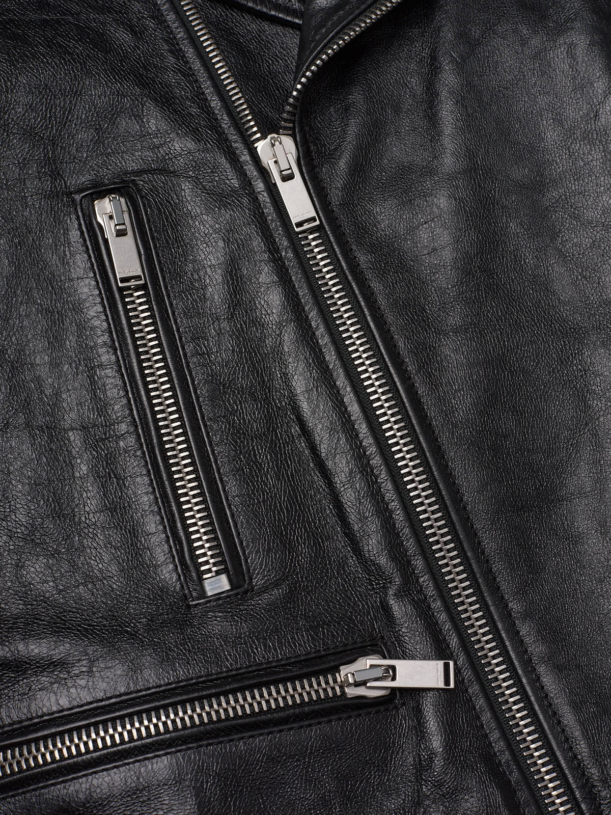 SAINT LAURENT Paris Black Leather L01 Motorcycle Jacket