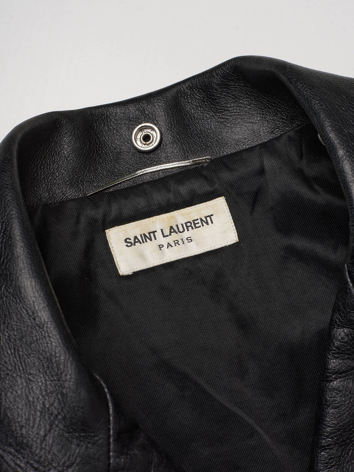SAINT LAURENT Paris Black Leather L01 Motorcycle Jacket