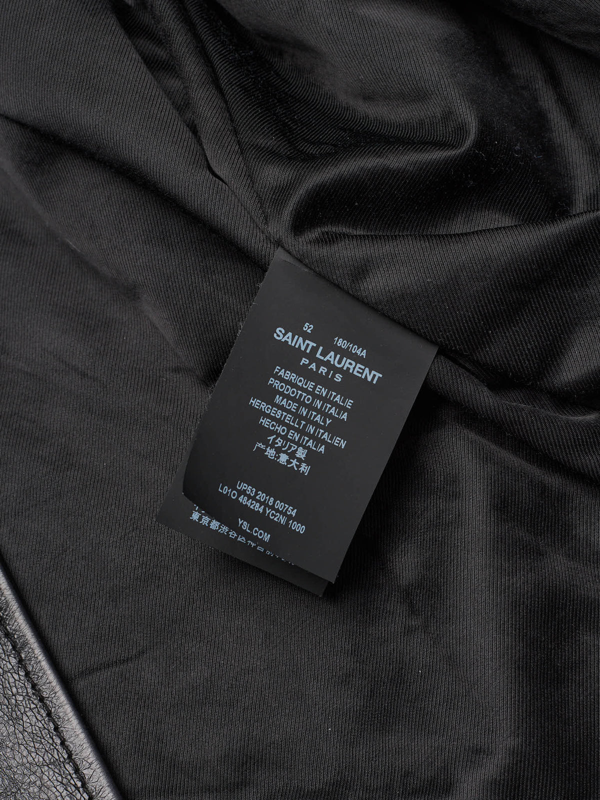 SAINT LAURENT Paris Black Leather L01 Motorcycle Jacket
