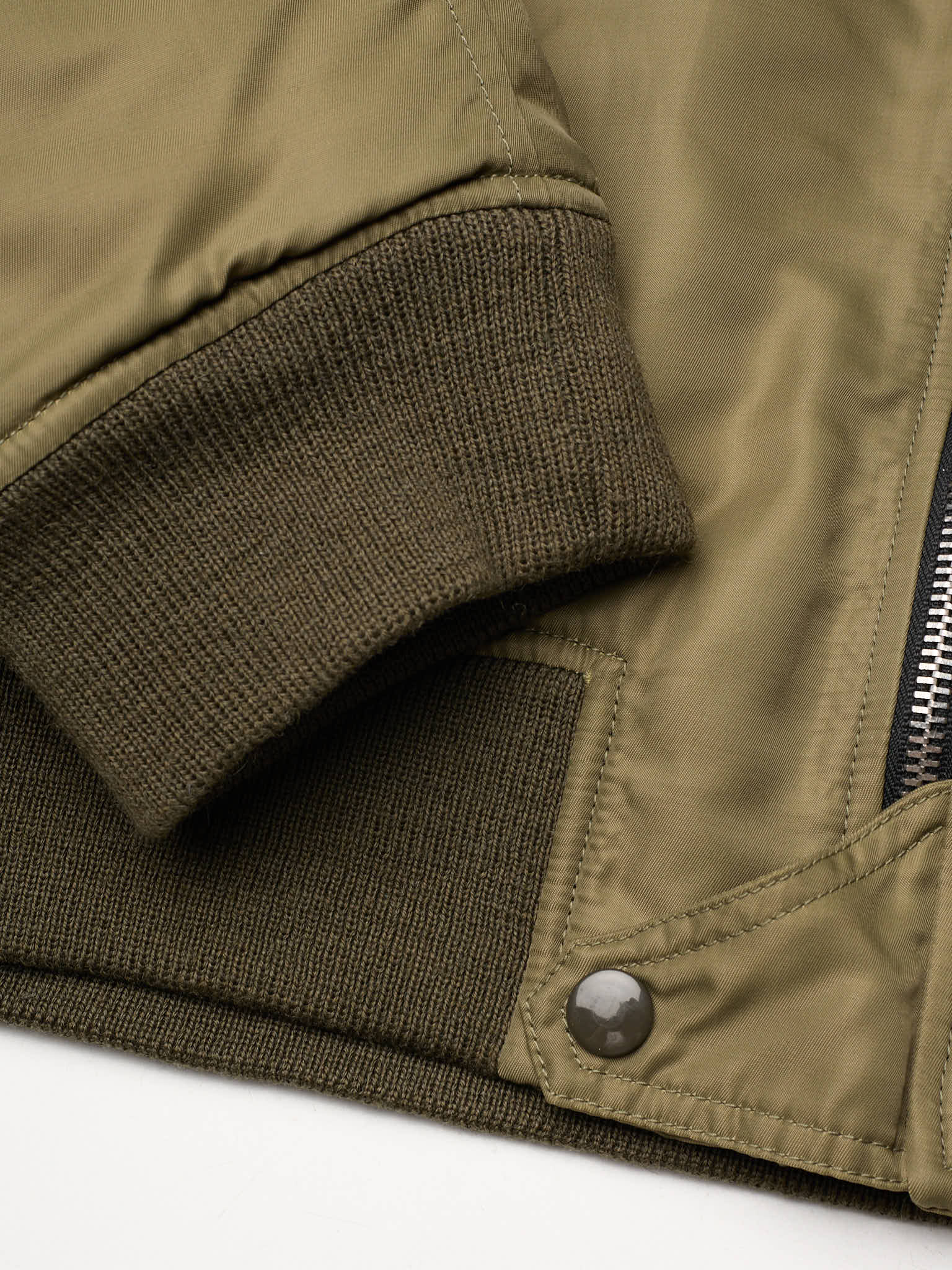 SAINT LAURENT Paris 'MA–1' Military Green Bomber Jacket