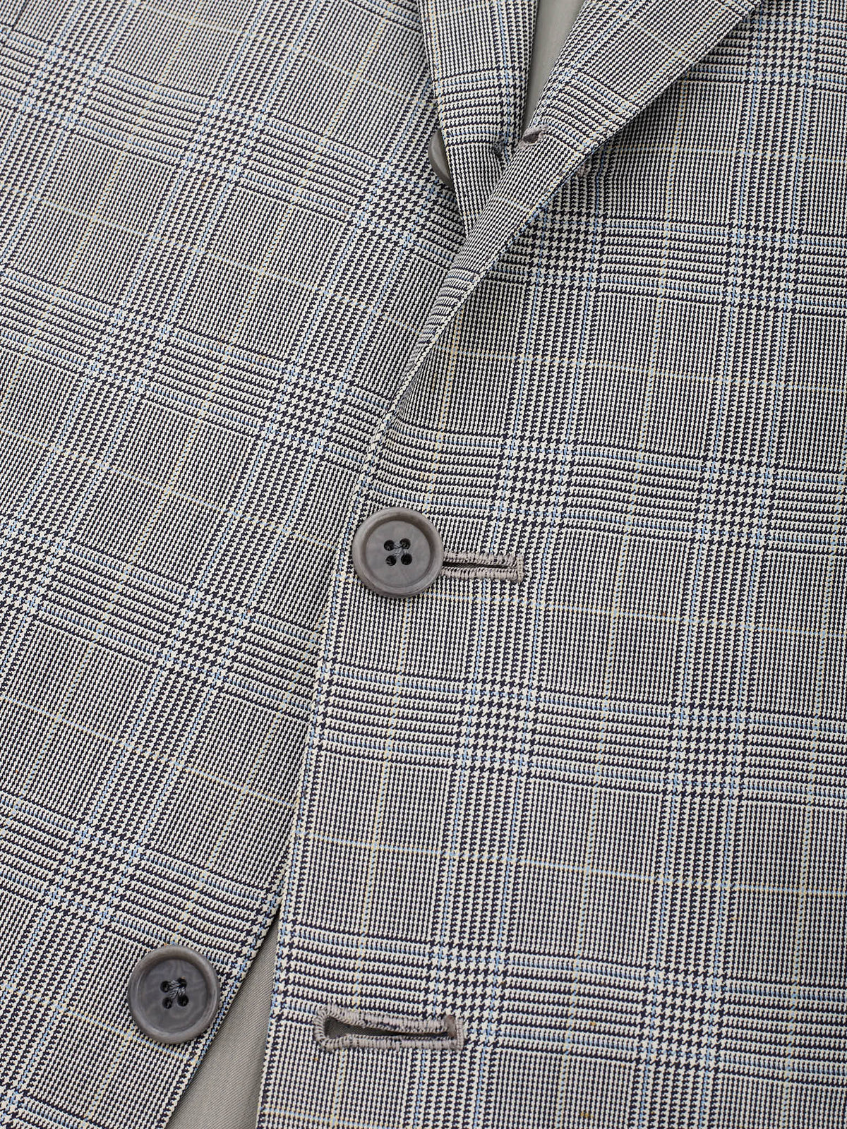 SARTORIA CHIAIA Handmade Gray Plaid Wool Double Breasted Bespoke Suit