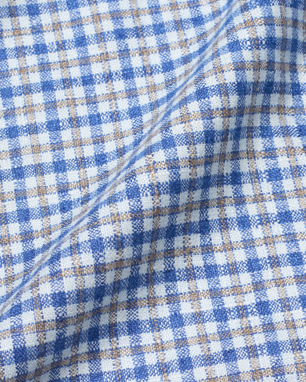 SARTORIA CIARDI Bespoke Handmade Blue-White Plaid Wool-Silk Jacket NEW