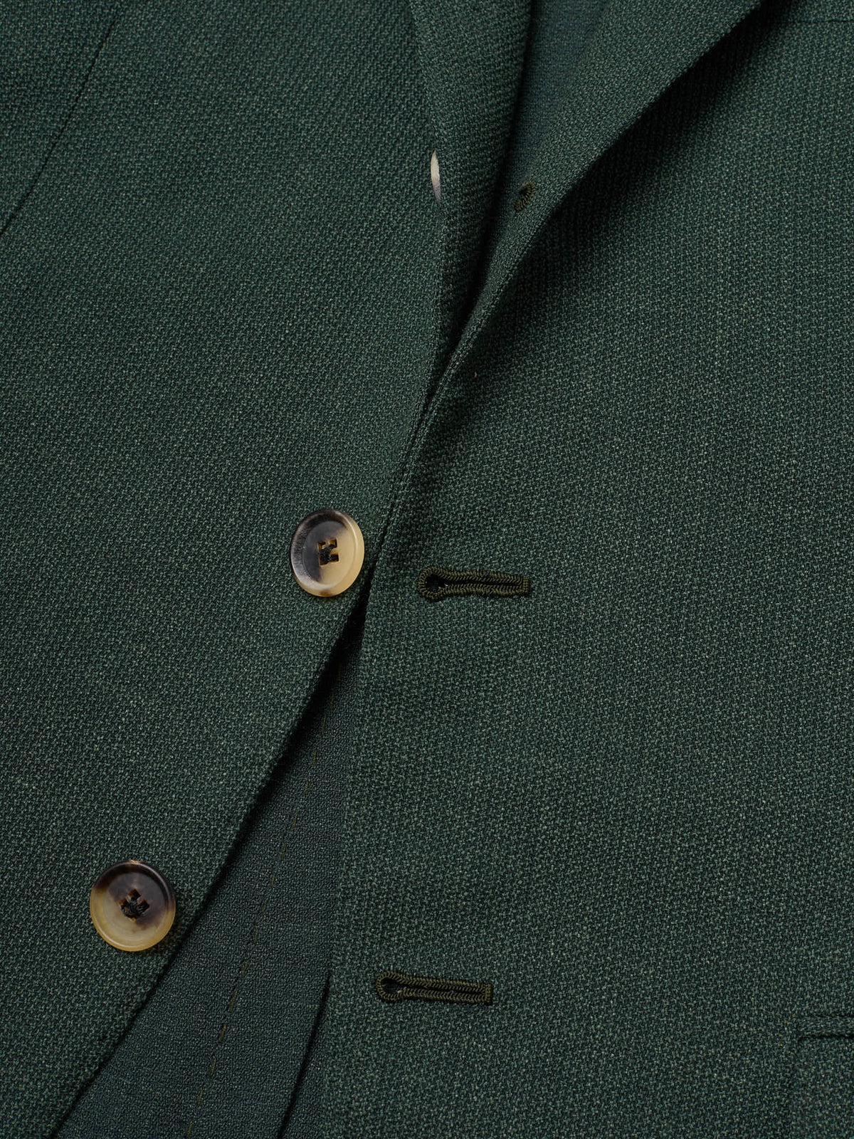 SARTORIA CHIAIA Handmade Green Loro Piana Fabric Jacket EU 48 US 38