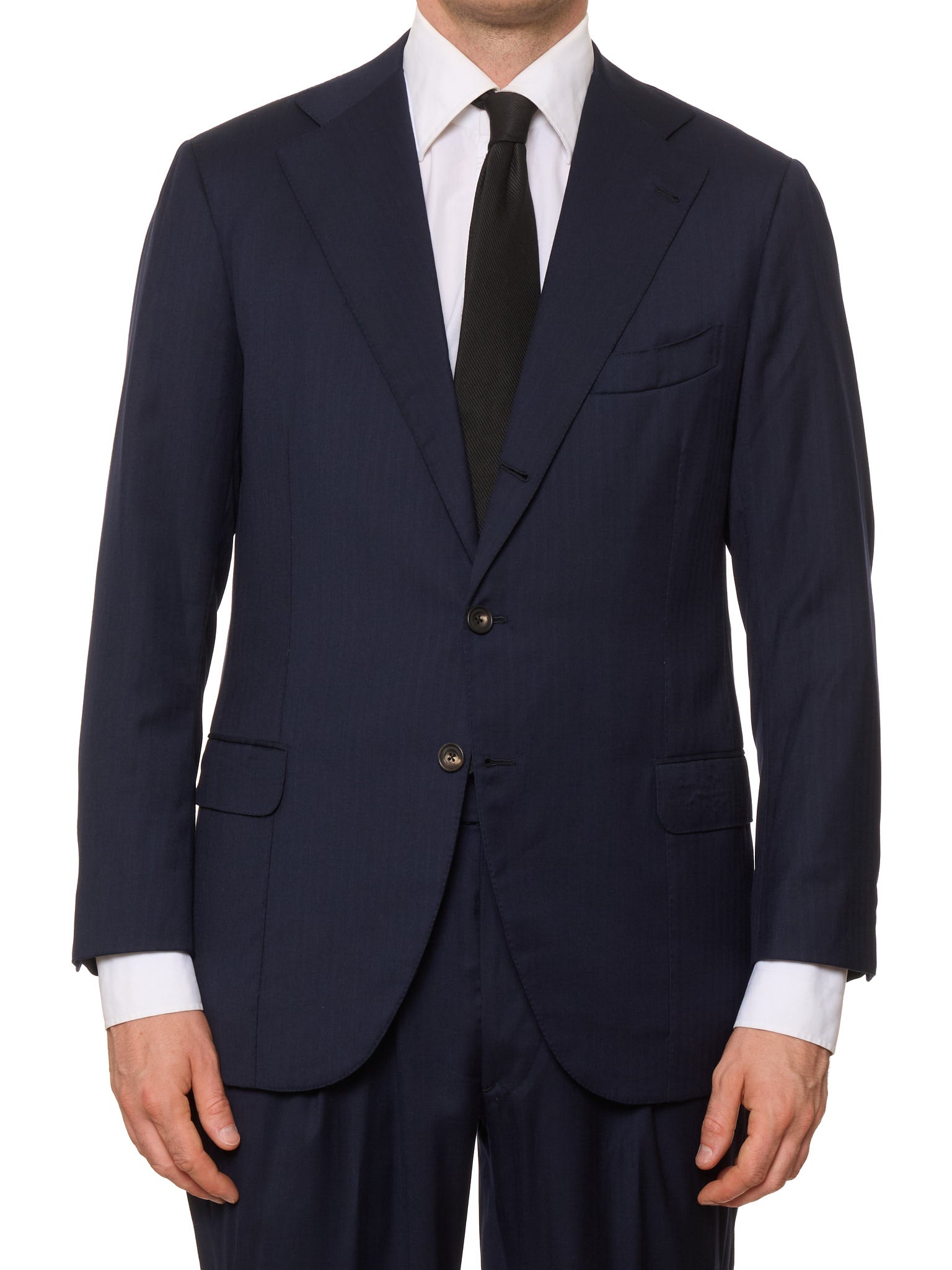 SARTORIA CIARDI Bespoke Handmade Navy Blue Wool Suit NEW