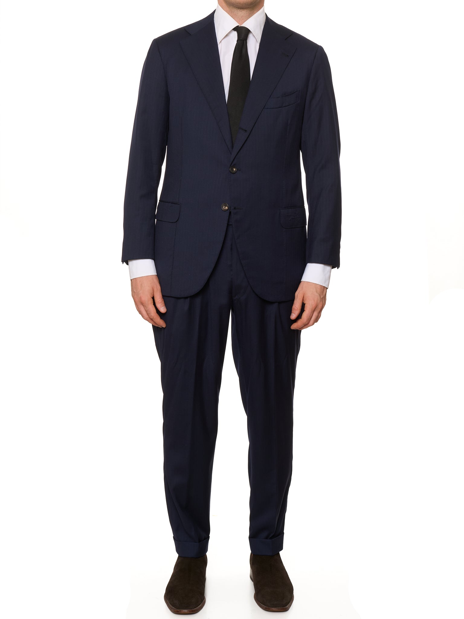 SARTORIA CIARDI Bespoke Handmade Navy Blue Wool Suit NEW