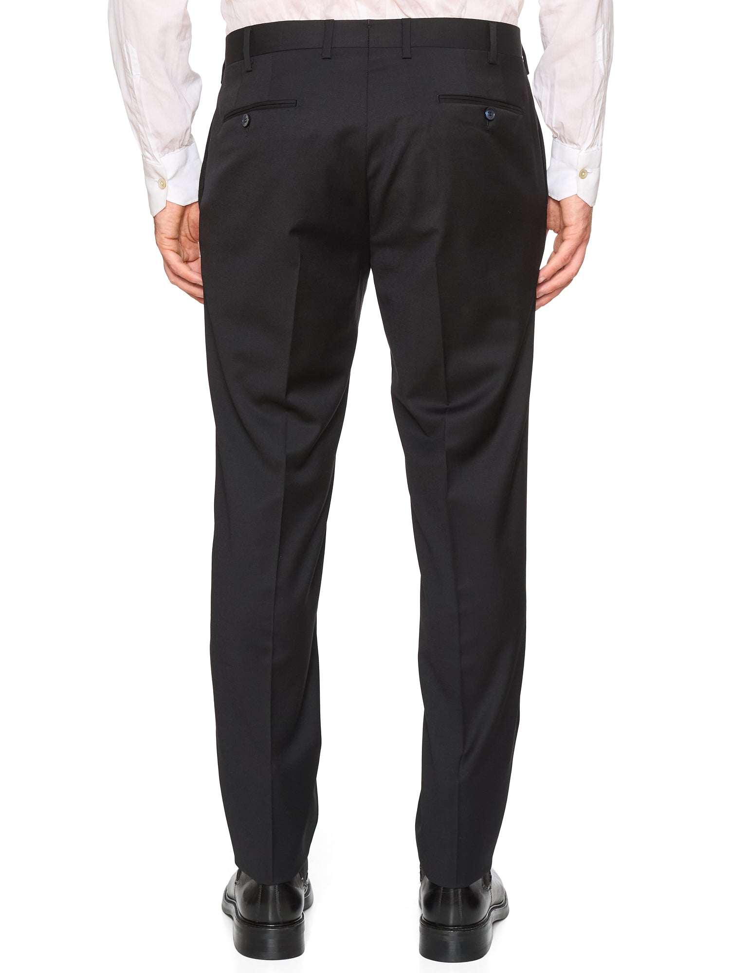 SARTORIA PARTENOPEA Black “Napoli” Wool Super 120’s Unlined Suit