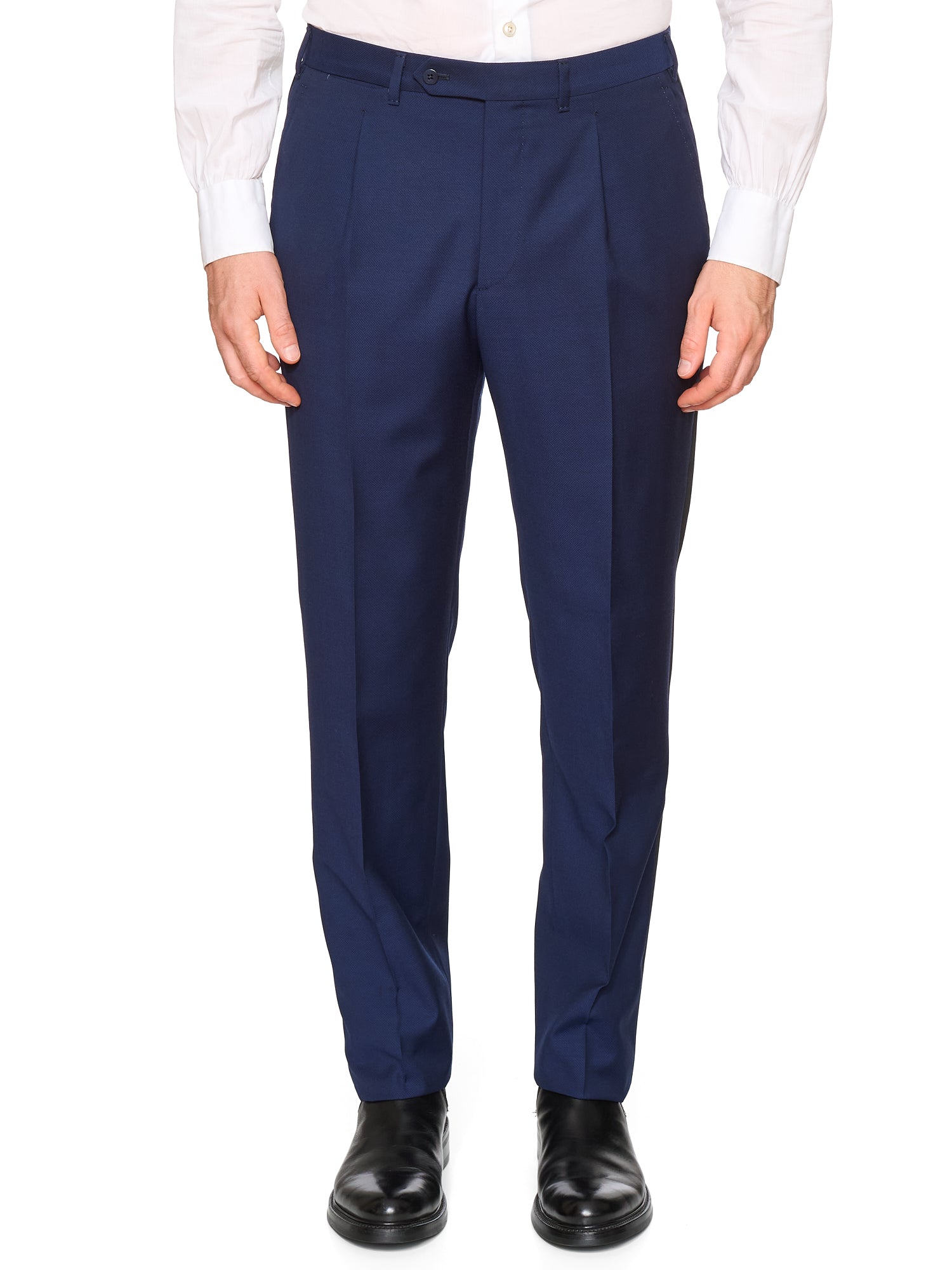 SARTORIA PARTENOPEA “Napoli” Blue Super 120's Wool Tuxedo Suit