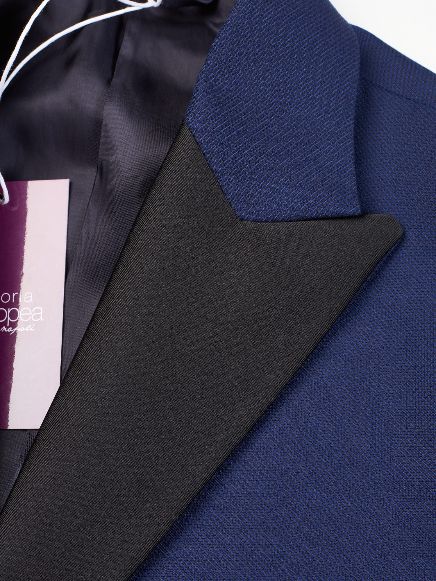 SARTORIA PARTENOPEA “Napoli” Blue Super 120's Wool Tuxedo Suit