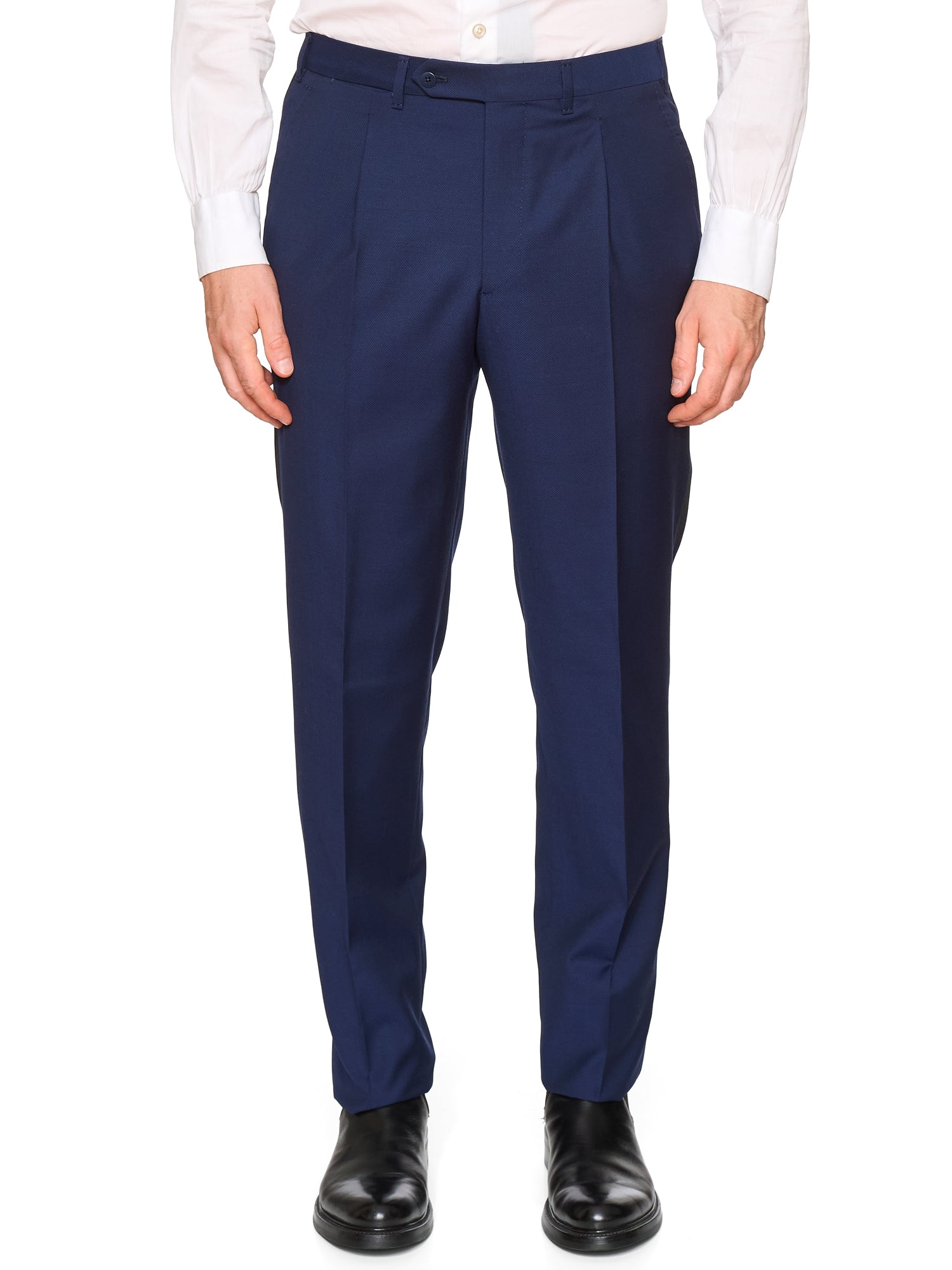 SARTORIA PARTENOPEA “York” Blue Super 120’s Wool Unlined Tuxedo Suit