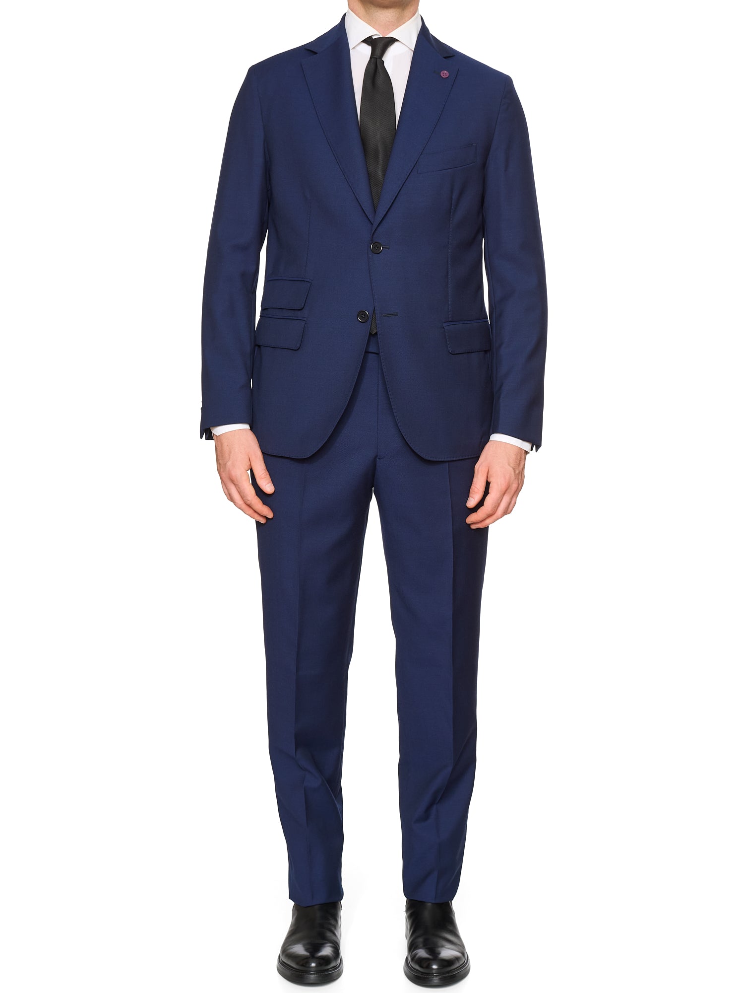 SARTORIA PARTENOPEA “York” Blue Super 120’s Wool Unlined Tuxedo Suit