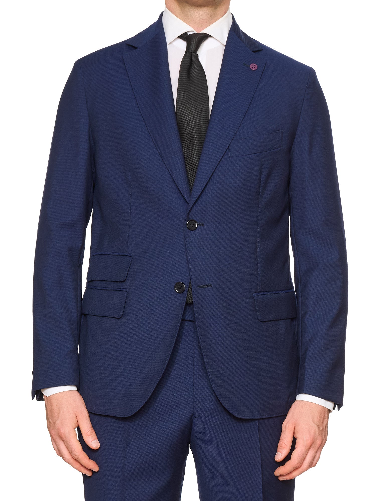 SARTORIA PARTENOPEA “York” Blue Super 120’s Wool Unlined Tuxedo Suit