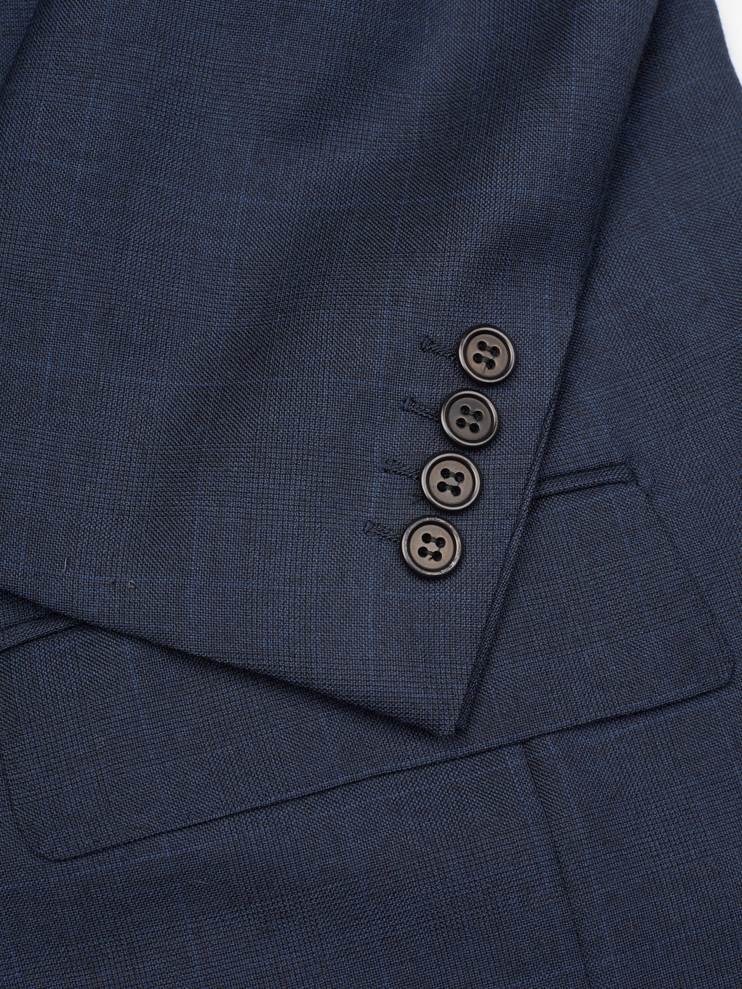 SARTORIA PARTENOPEA For SIR WILSON Handmade Blue Wool Suit
