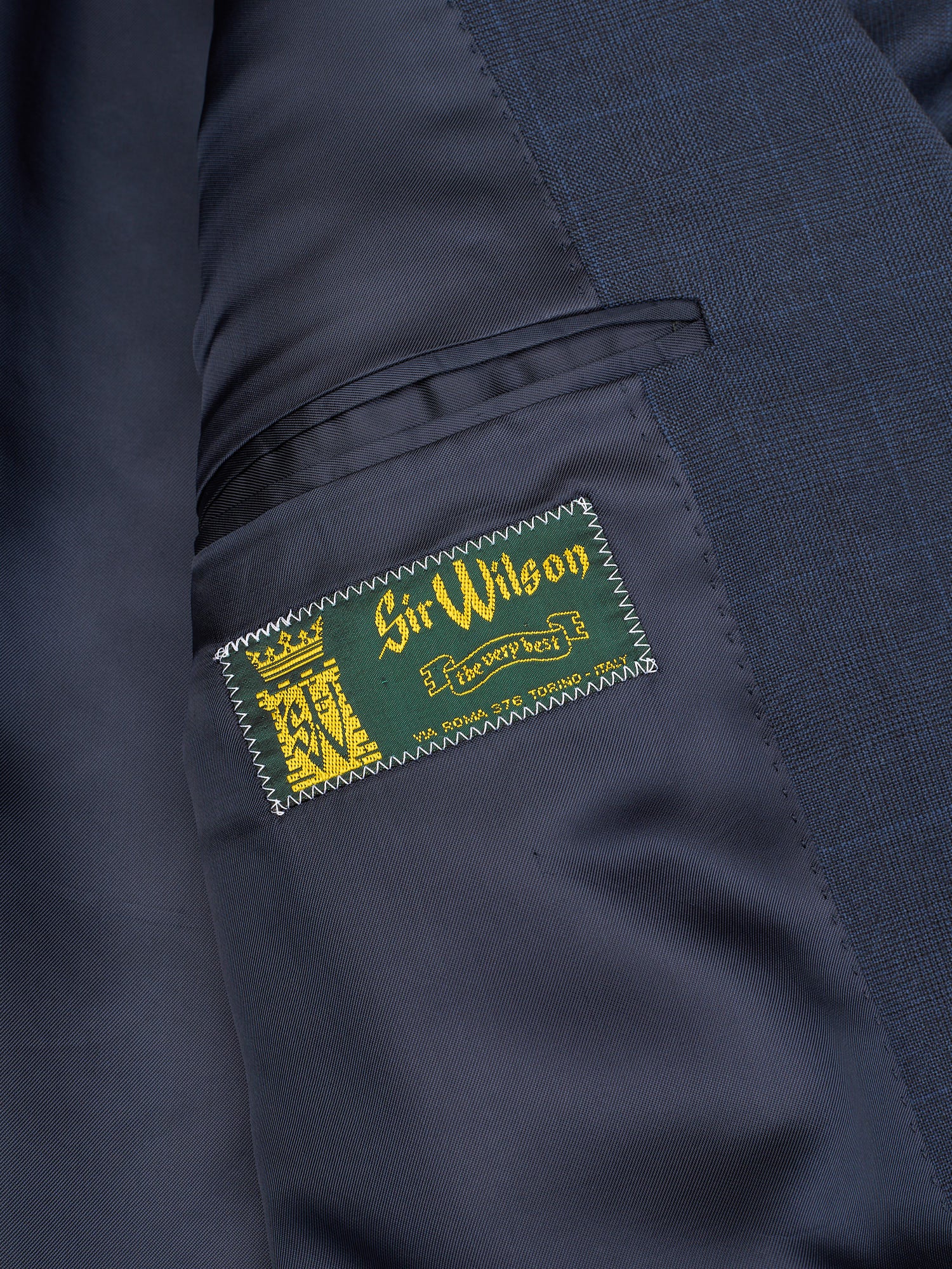SARTORIA PARTENOPEA For SIR WILSON Handmade Blue Wool Suit
