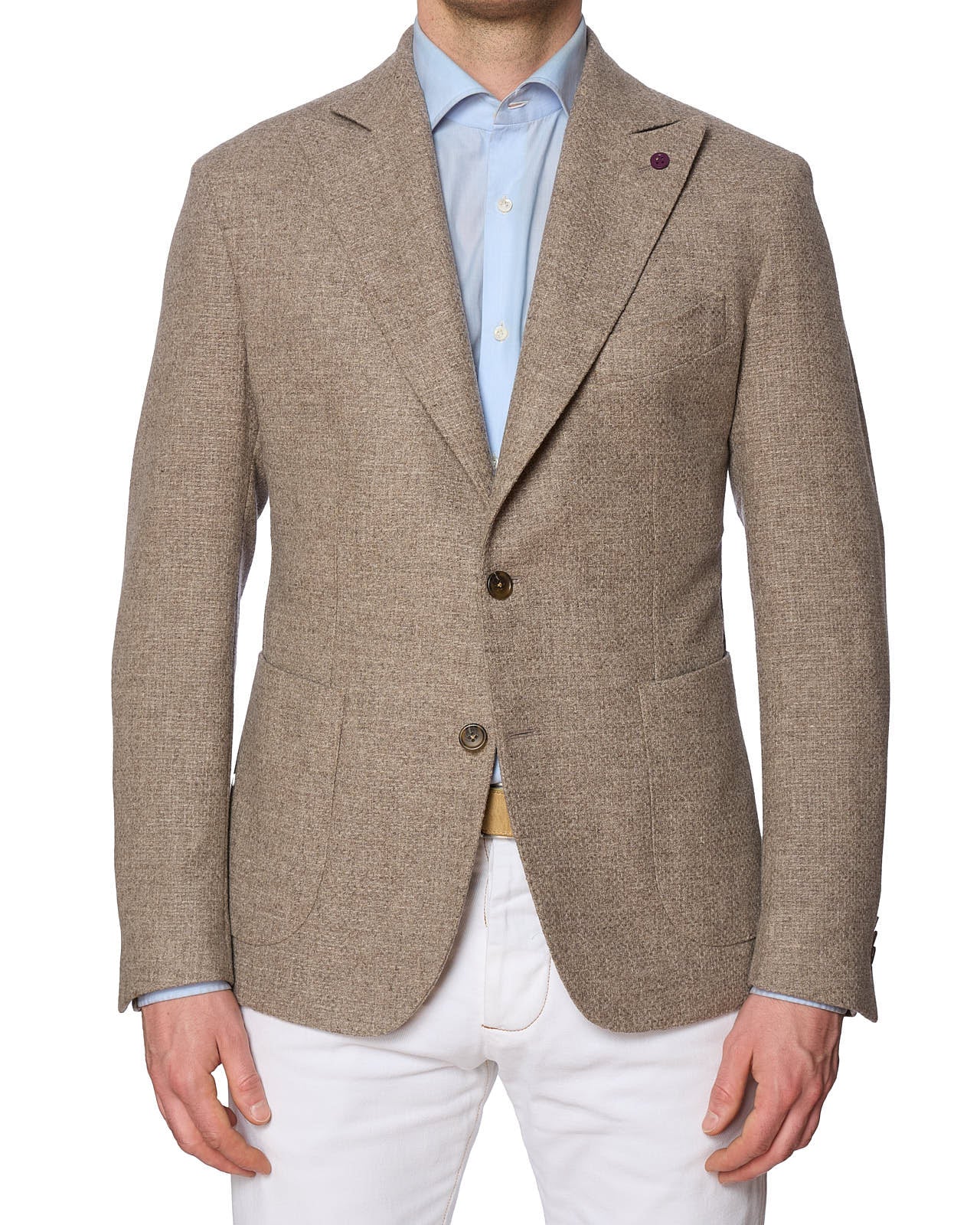 SARTORIA PARTENOPEA Beige Wool-Cashmere Jacket EU 50 NEW US 40 Current Model