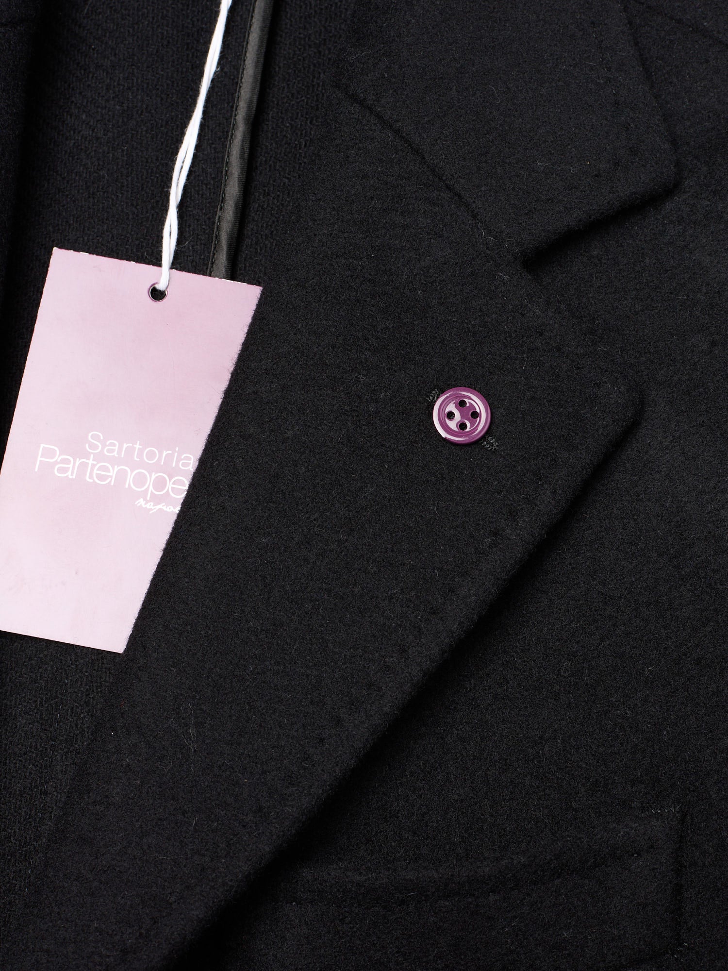SARTORIA PARTENOPEA Black Flannel Wool-Cashmere Over Coat