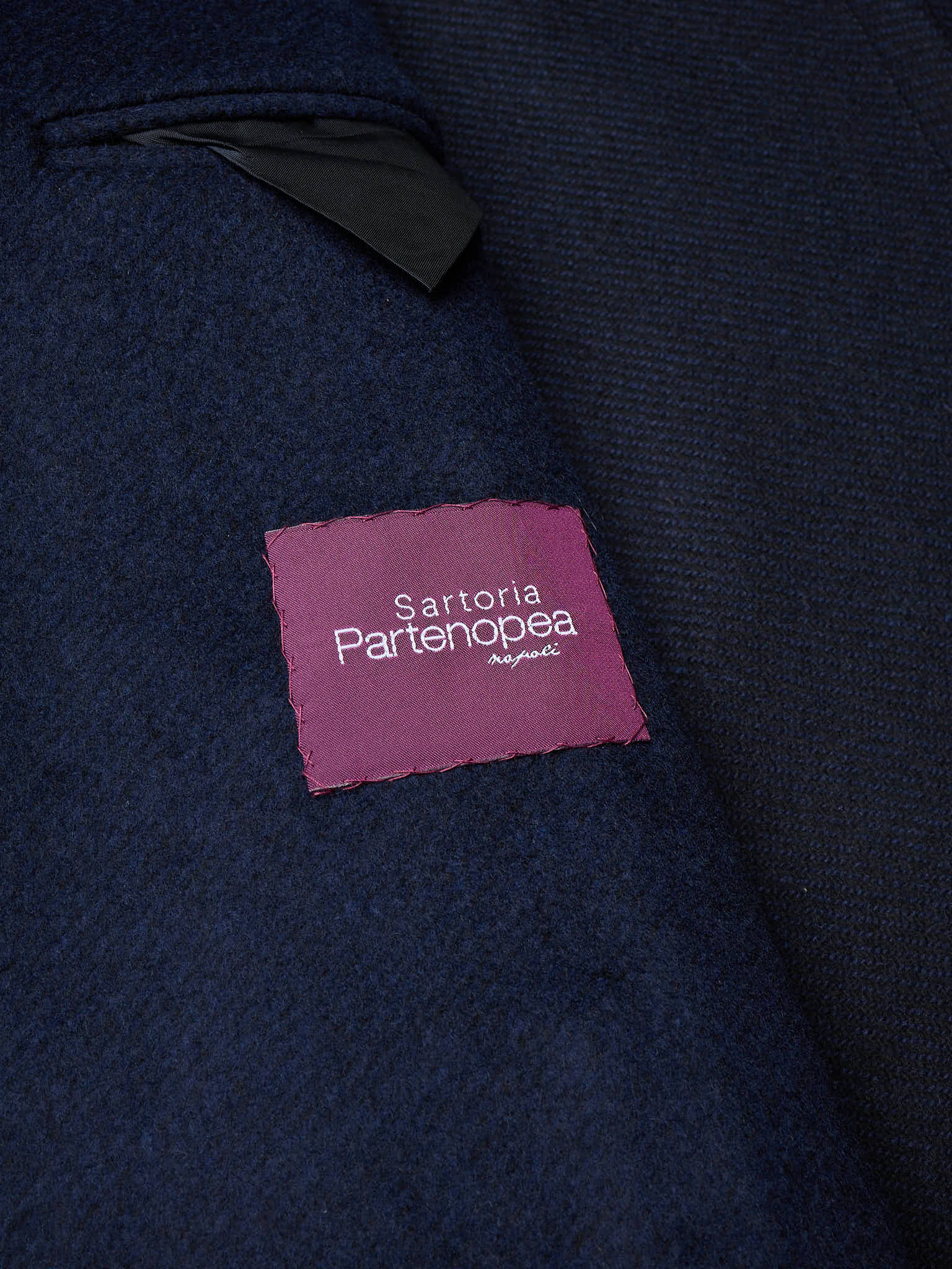 SARTORIA PARTENOPEA "Madison" Navy Blue Wool Unlined DB Jacket