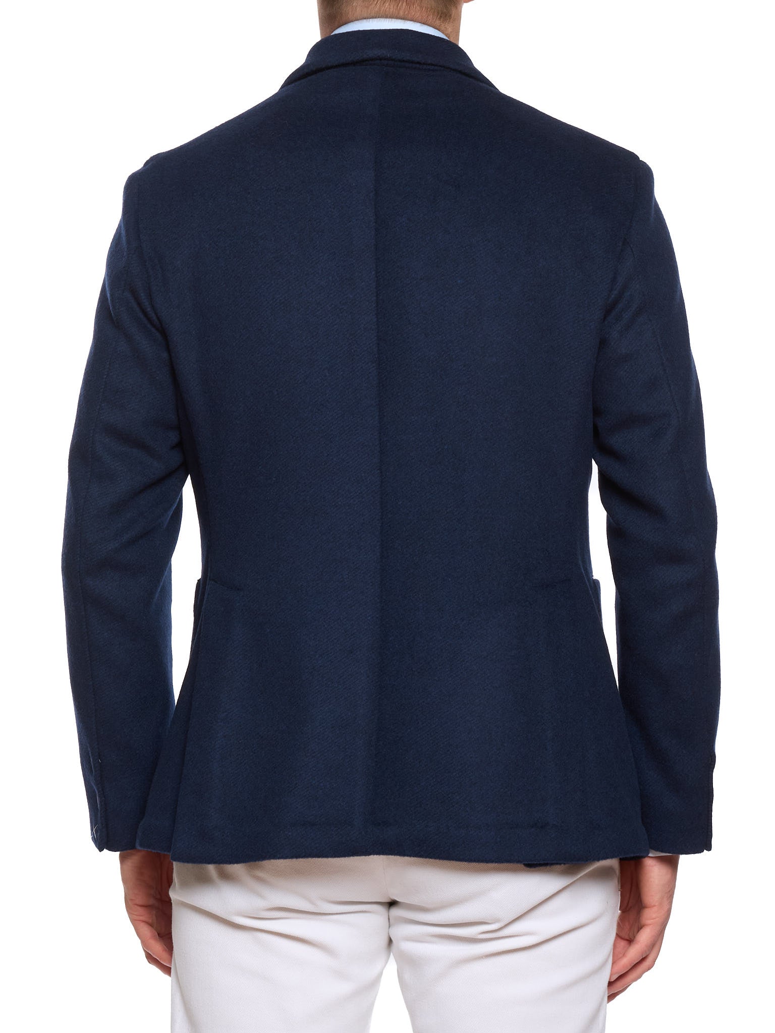 SARTORIA PARTENOPEA "Madison" Navy Blue Wool Unlined DB Jacket