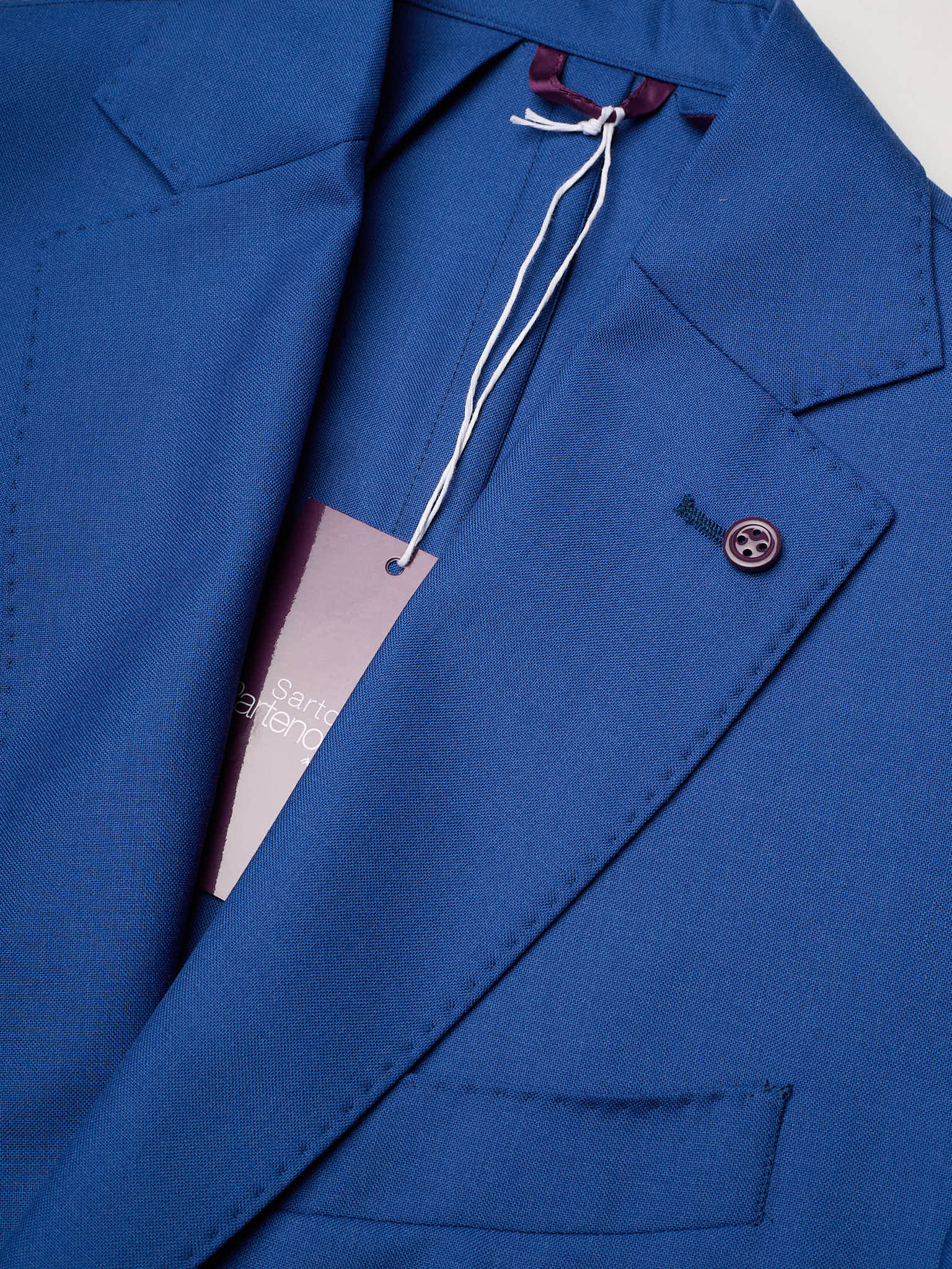 SARTORIA PARTENOPEA "Napoli2" Blue Wool Unlined Jacket